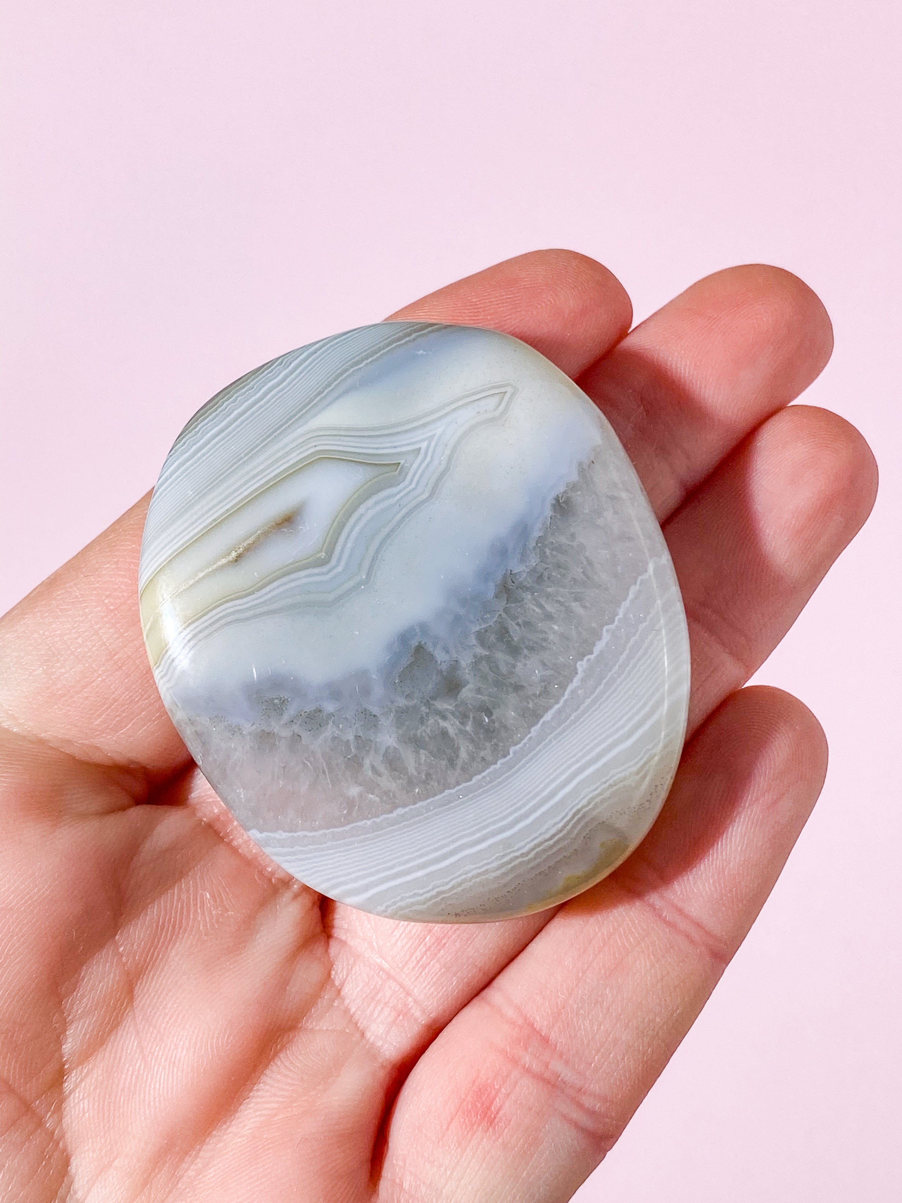 Naturlig Agat Palmstone (Nr. 3)