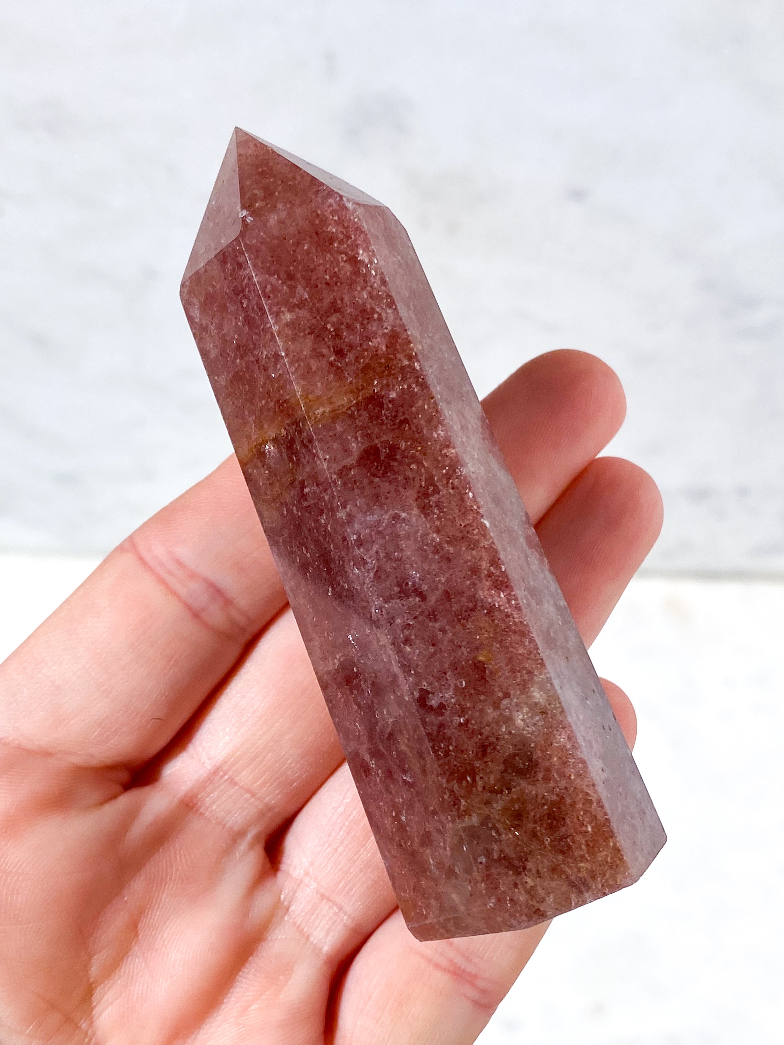 Jordbær Kvarts Tårn (Nr. 3)