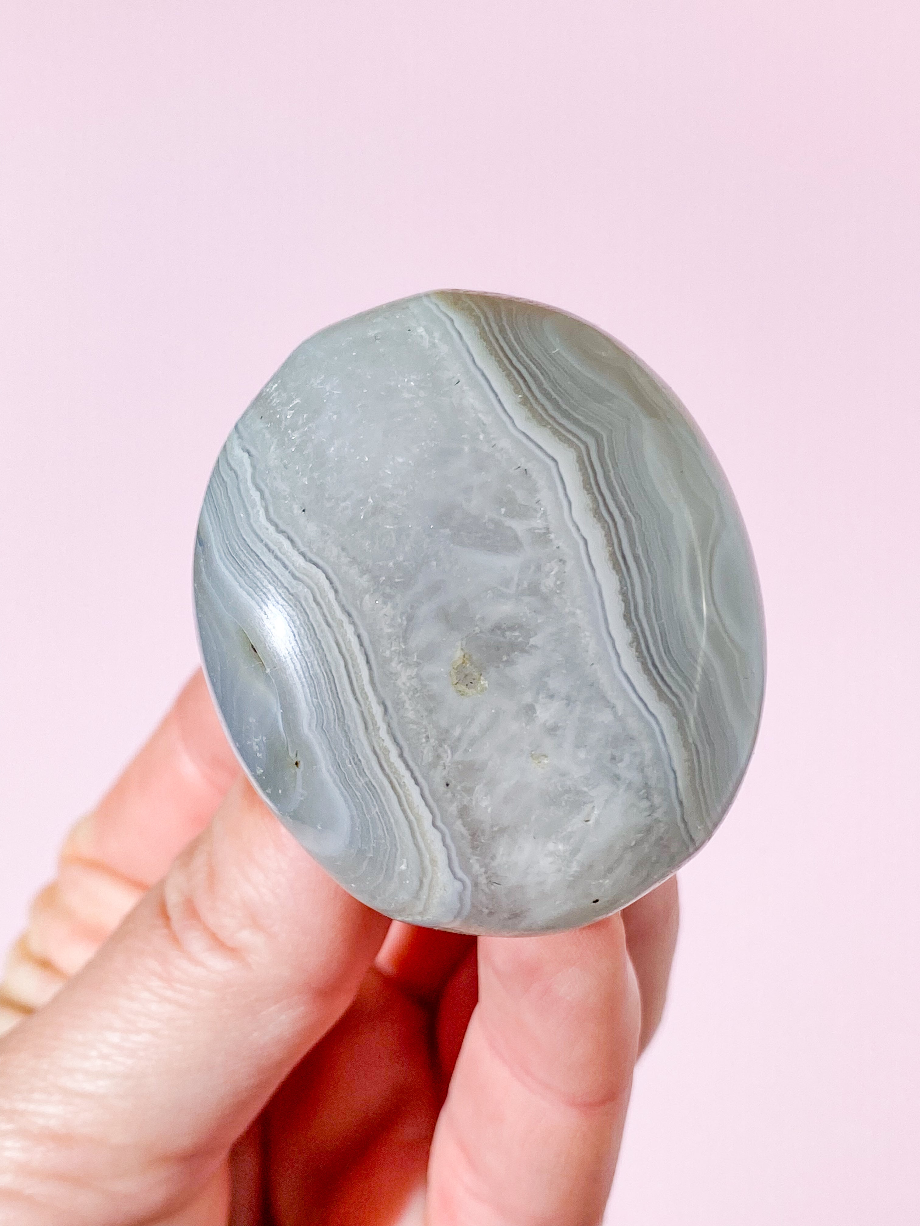 Naturlig Agat Palmstone (Nr. 7)