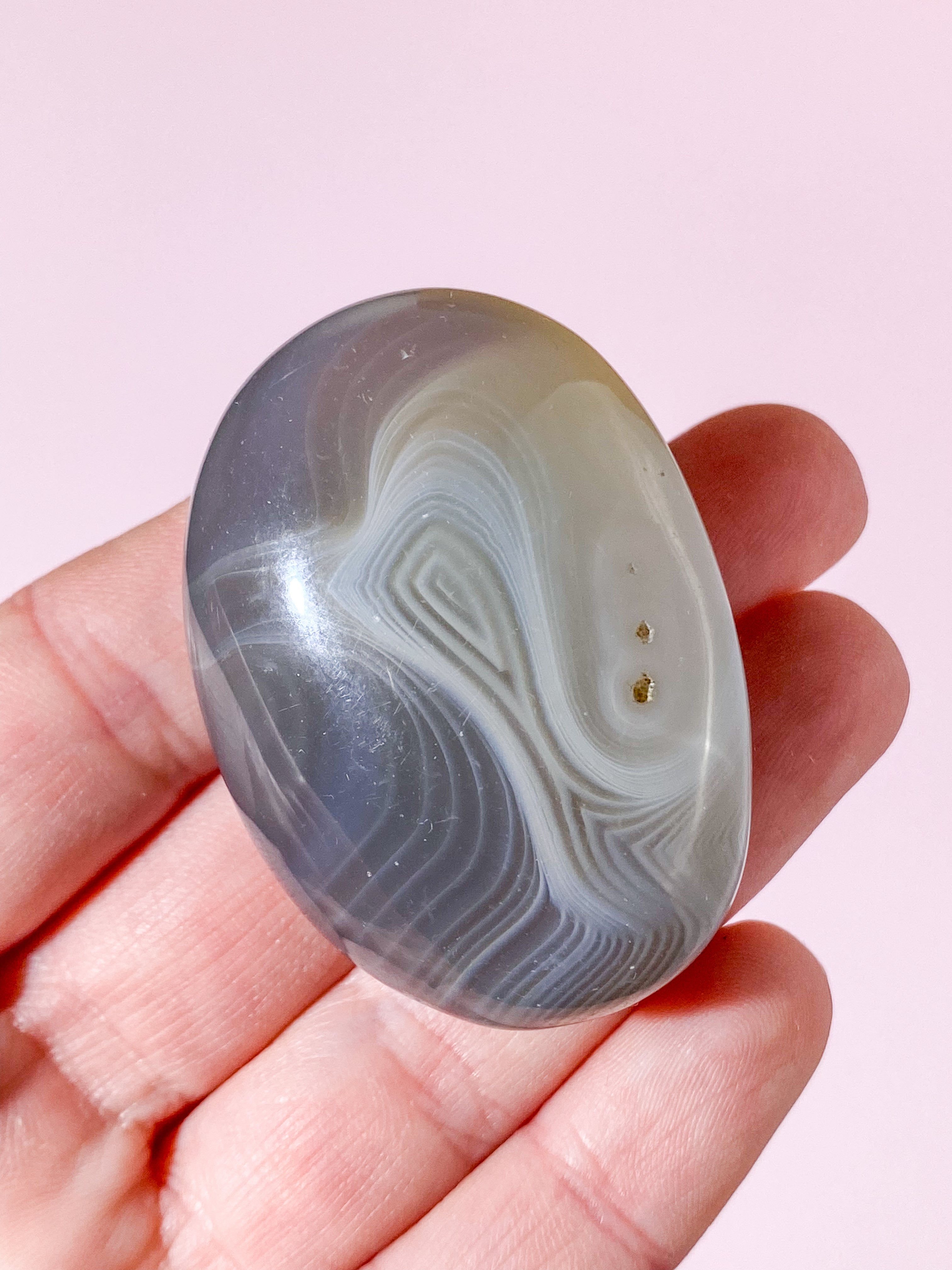 Naturlig Agat Palmstone (Nr. 11)