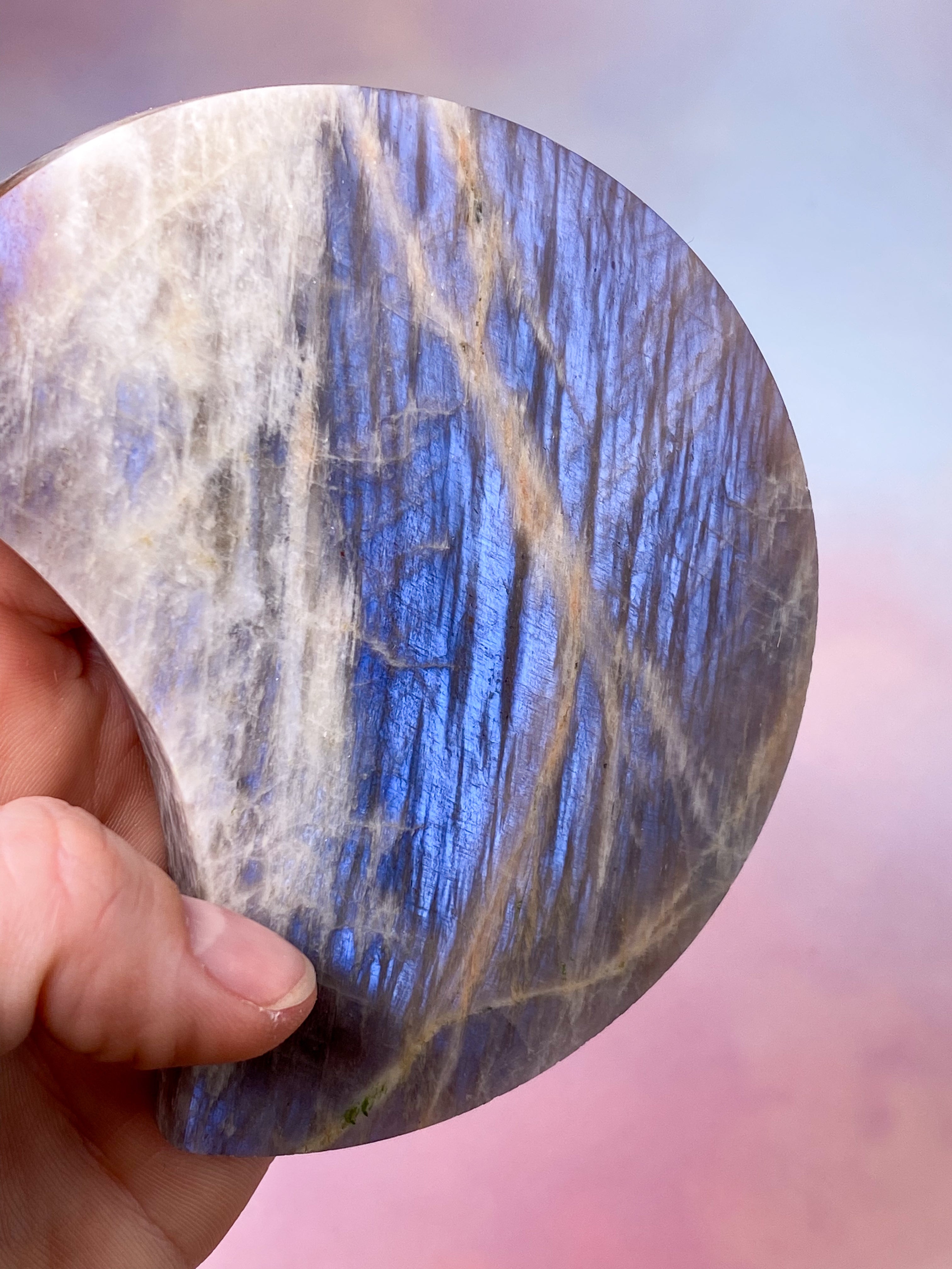 Rainbow Moonstone Palmstone