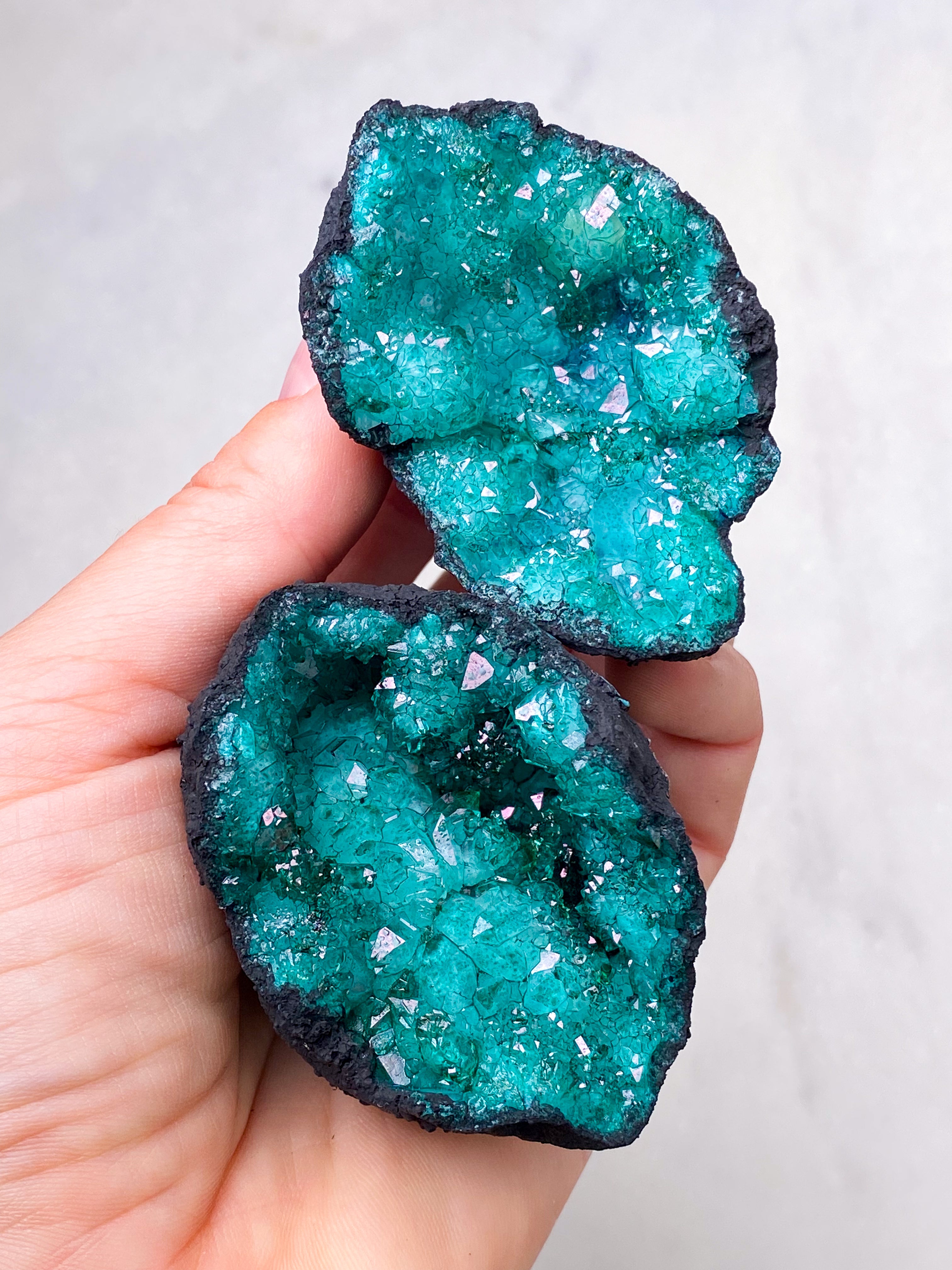 Grøm Kvarts Geode (Farvet)
