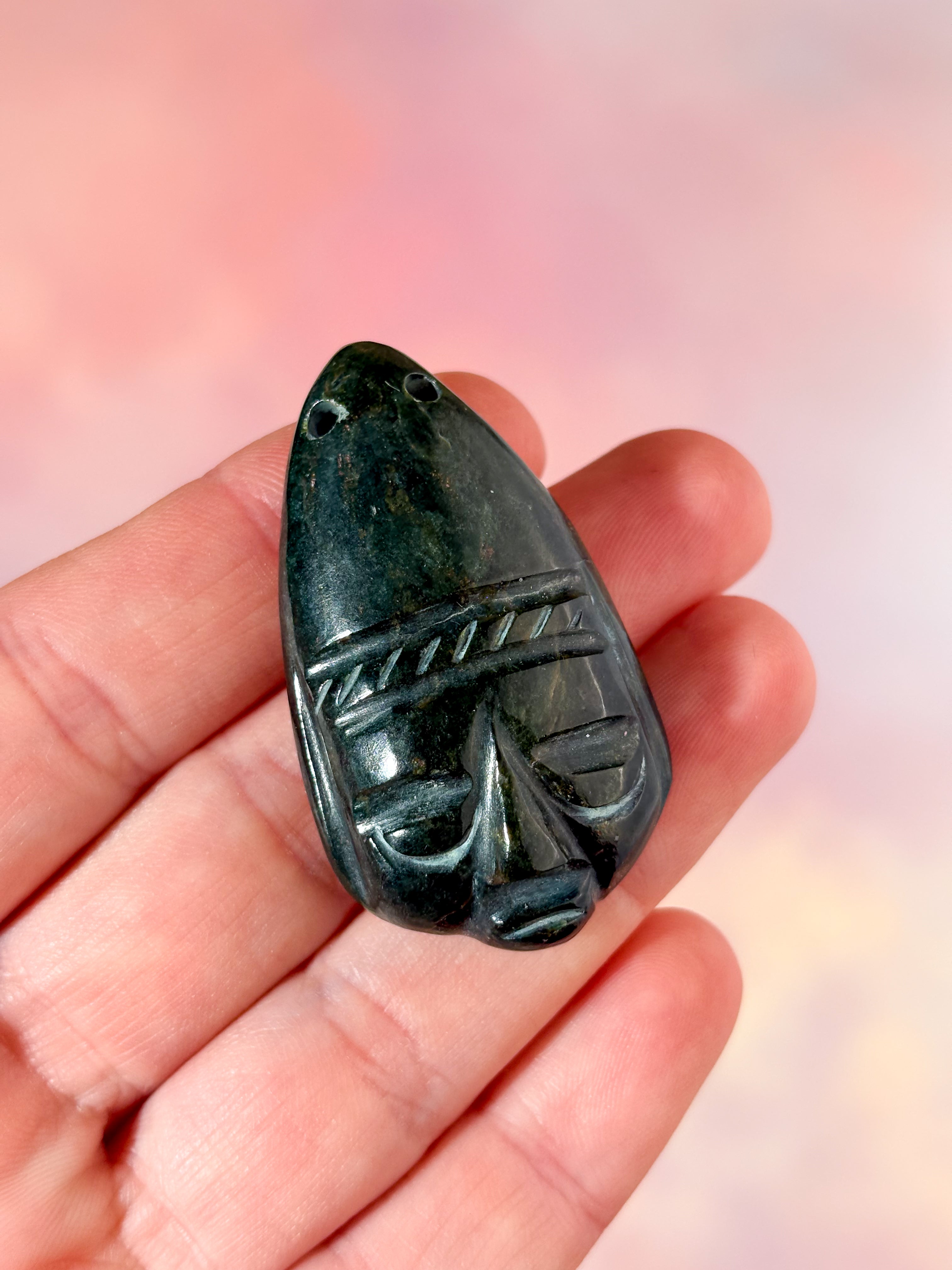 Nefrit Jade Maya Maske (Nr. 6)