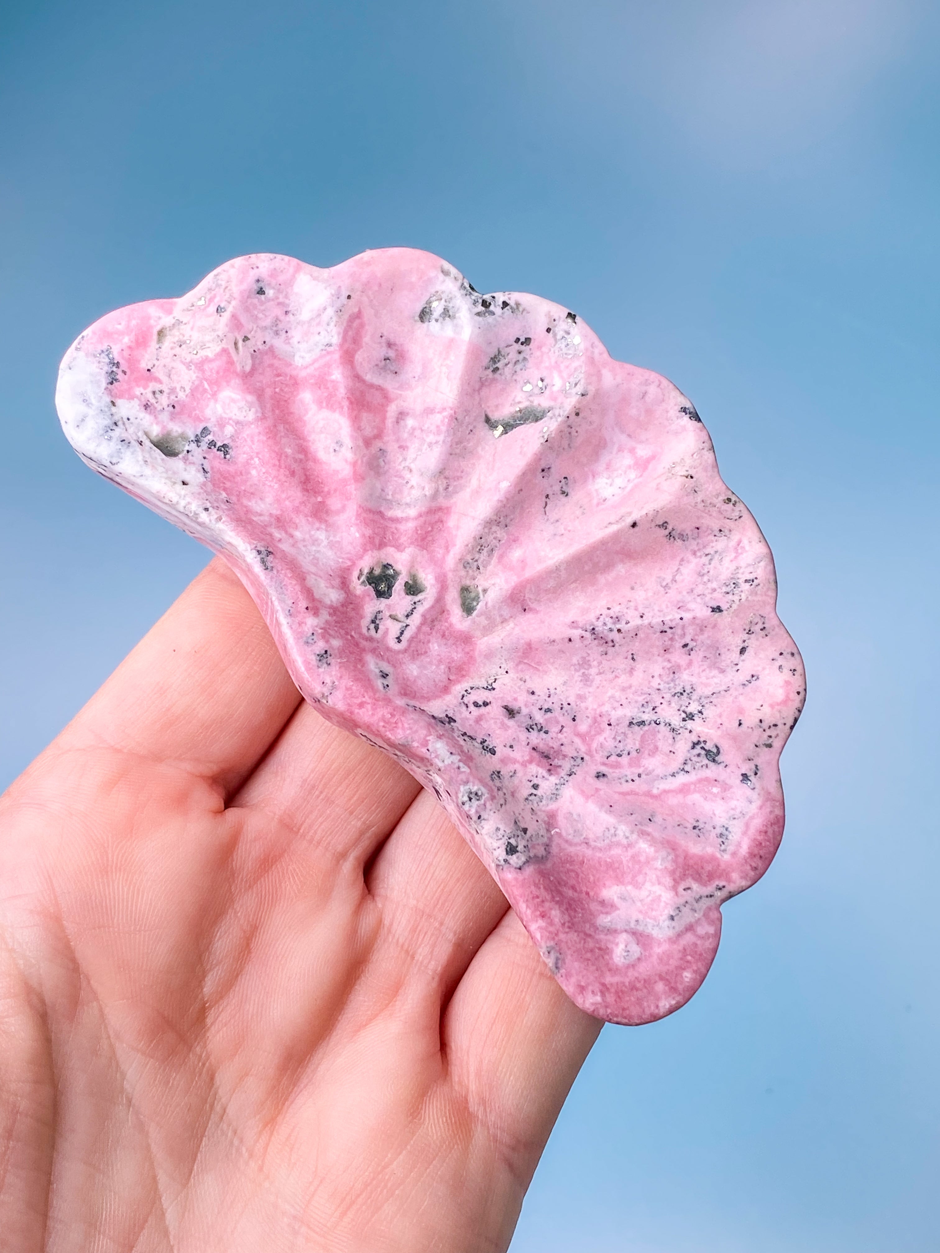 Rhodochrosit Muslinge skål (Nr. 9)