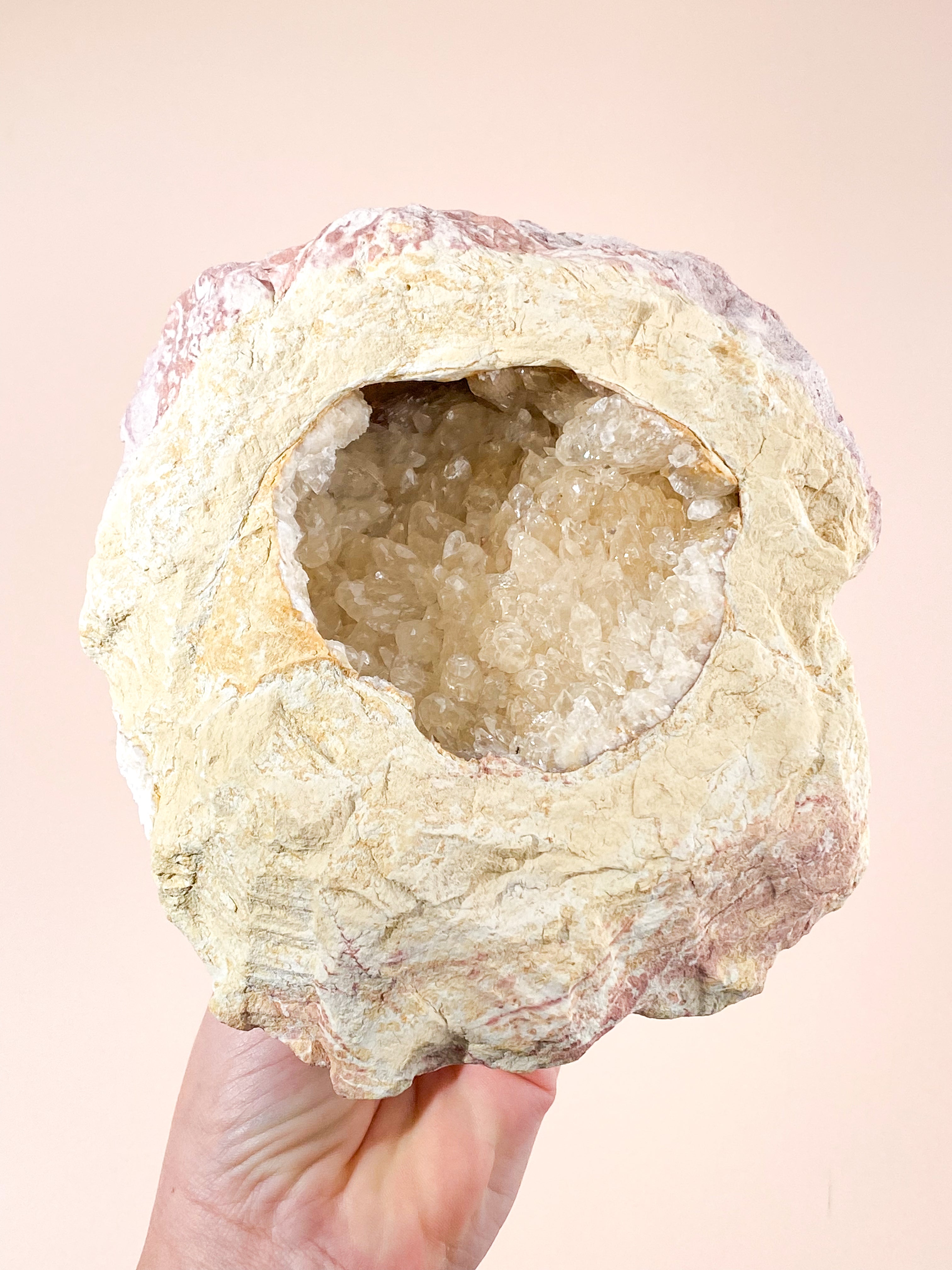 Kæmpe Calcit Geode - 1,3 Kg (Nr. 1)