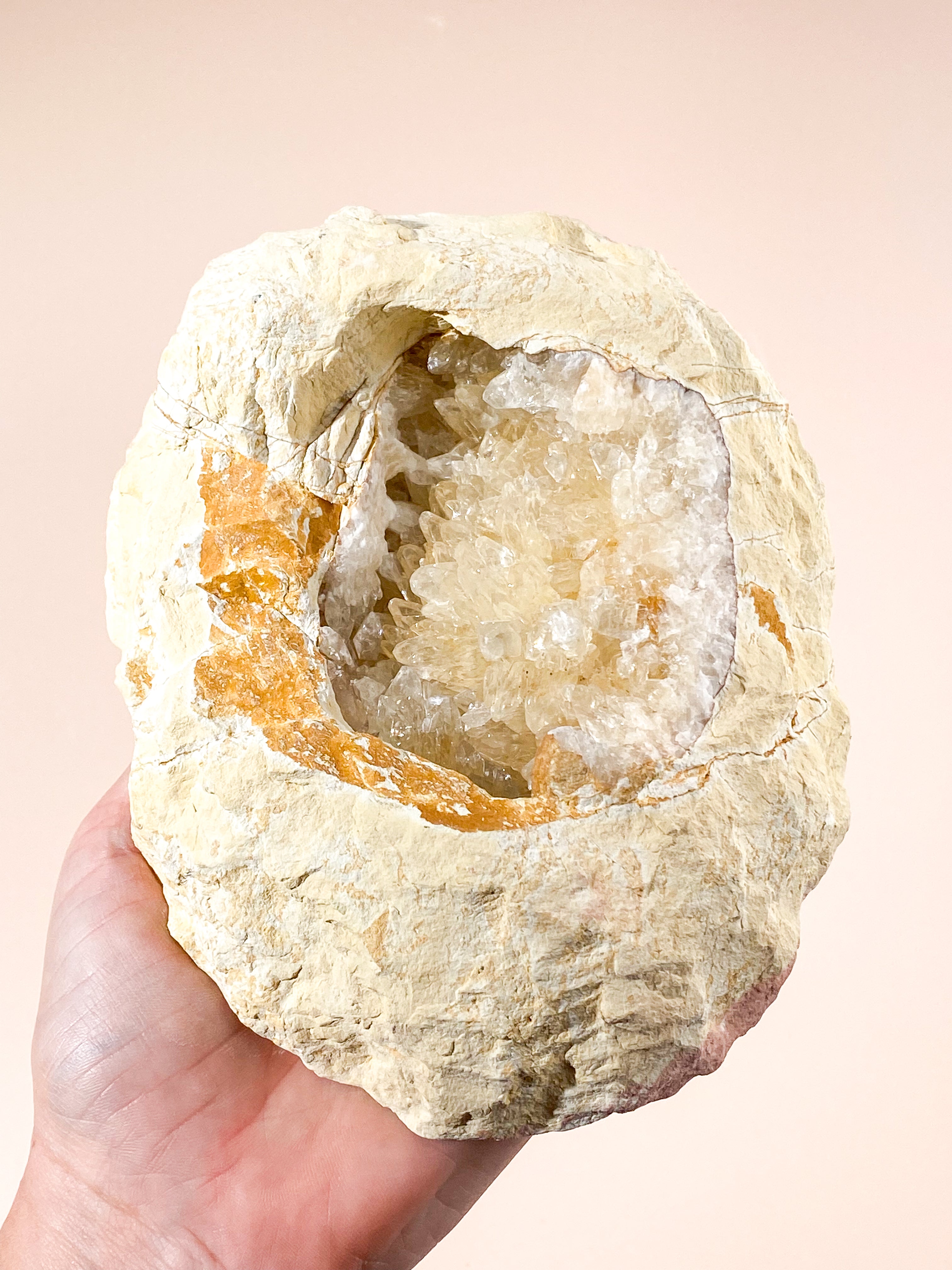 Kæmpe Calcit Geode - 1,3 Kg. (Nr. 3)
