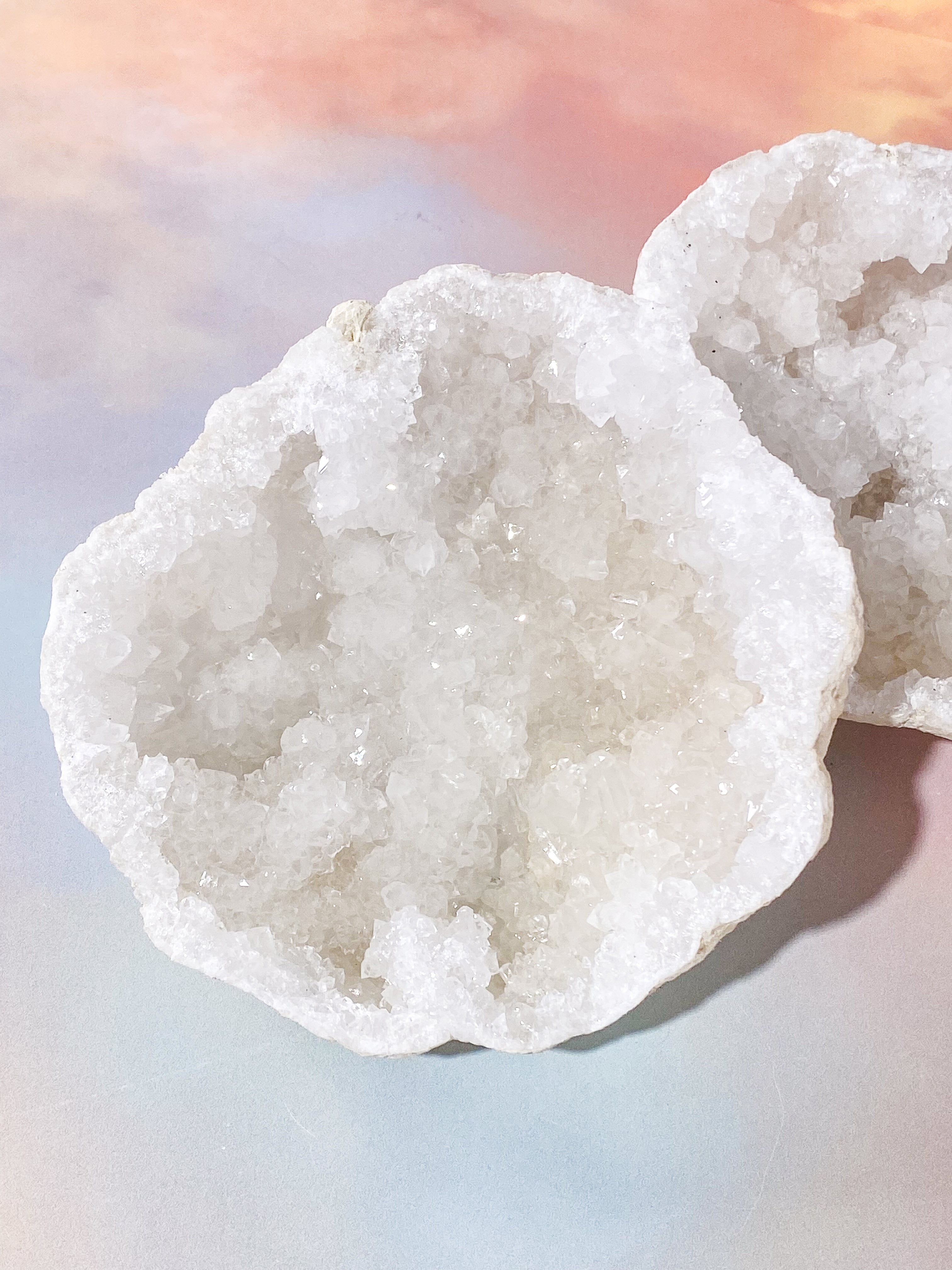 XL Bjergkrystal Geode Sæt - 2,1 kg (Nr. 2)
