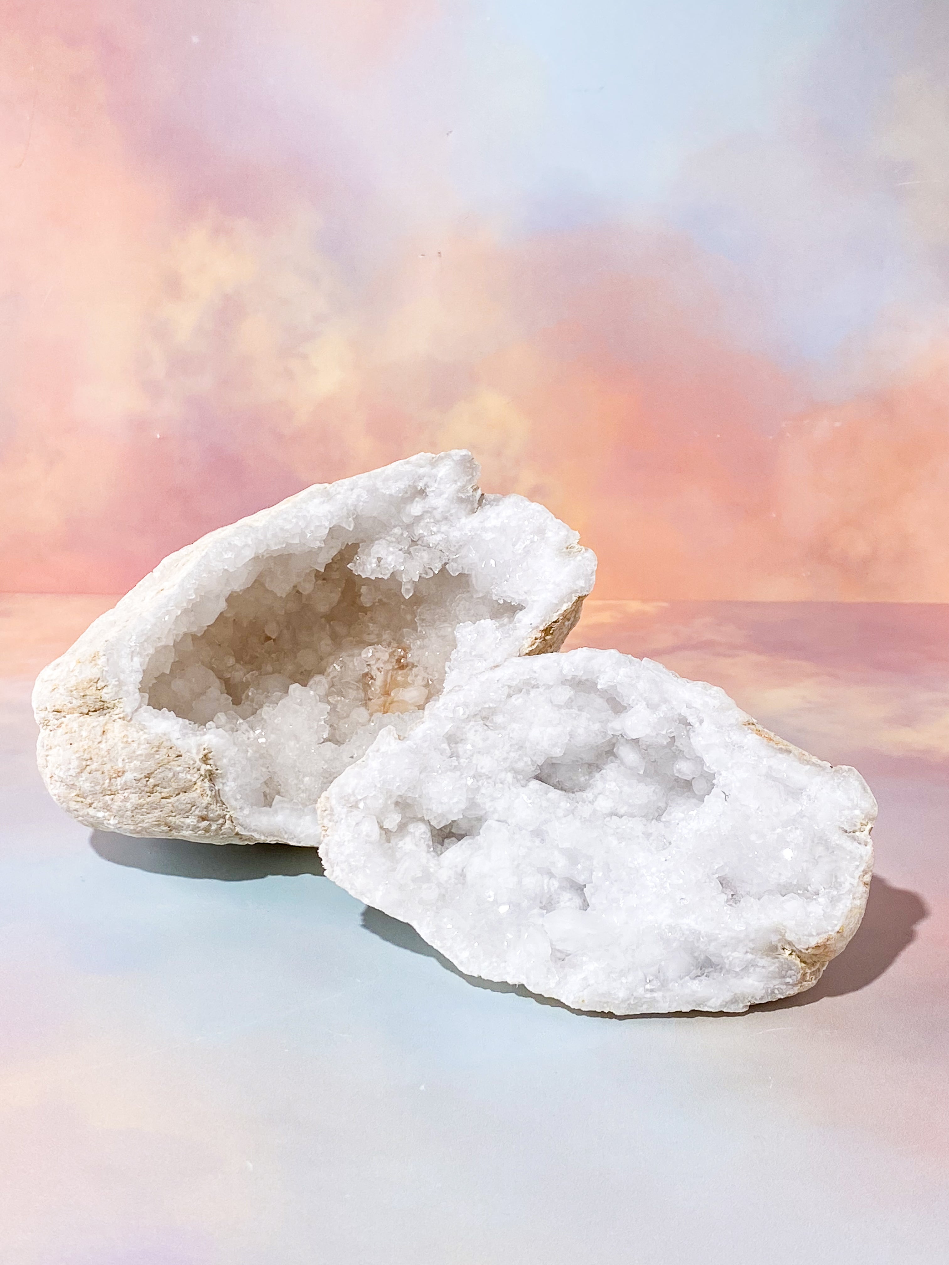 XL Bjergkrystal Geode Sæt - 2,1 kg (Nr. 5)