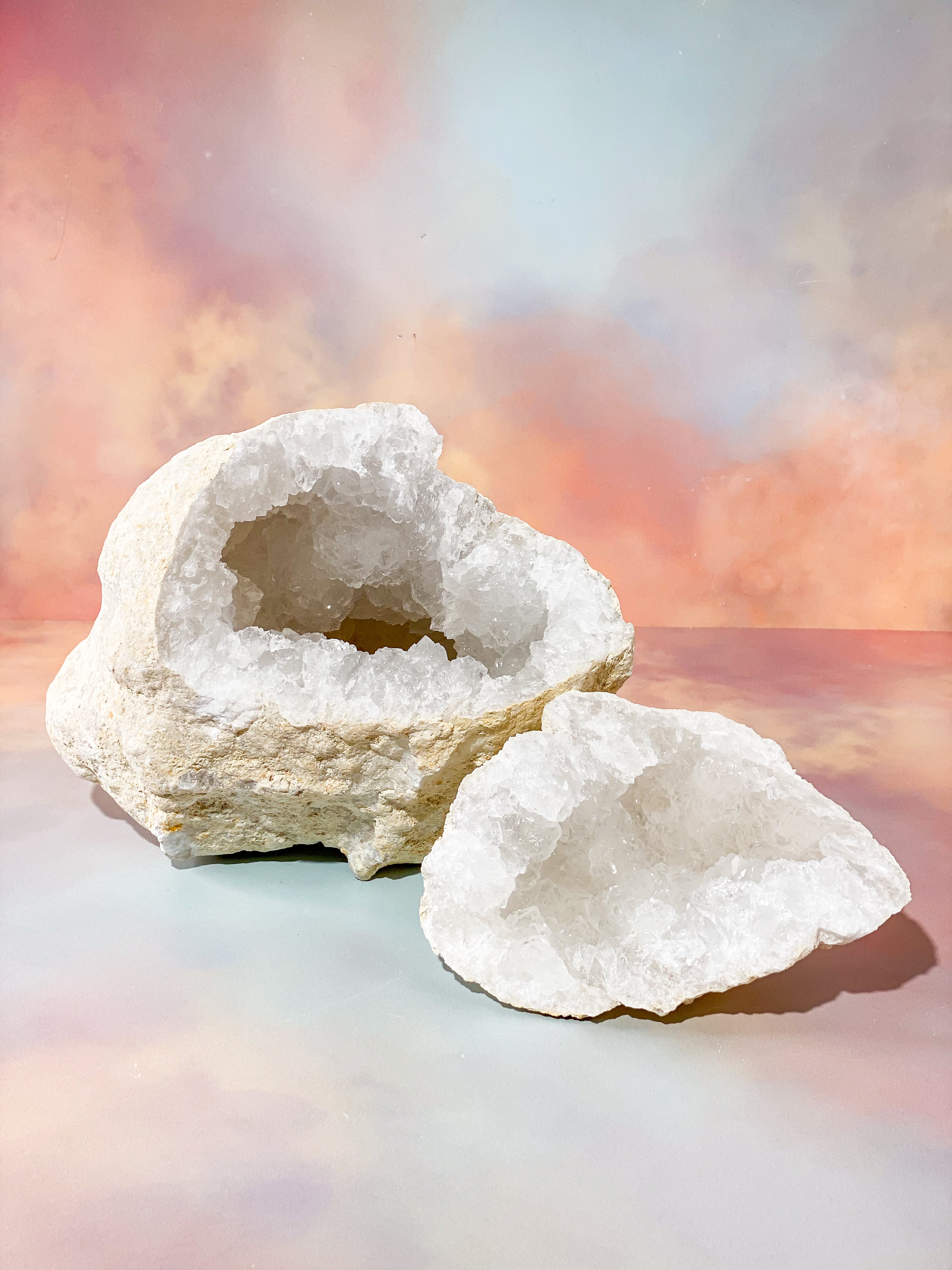 XL Bjergkrystal Geode Sæt - 5,7 kg (Nr. 7)