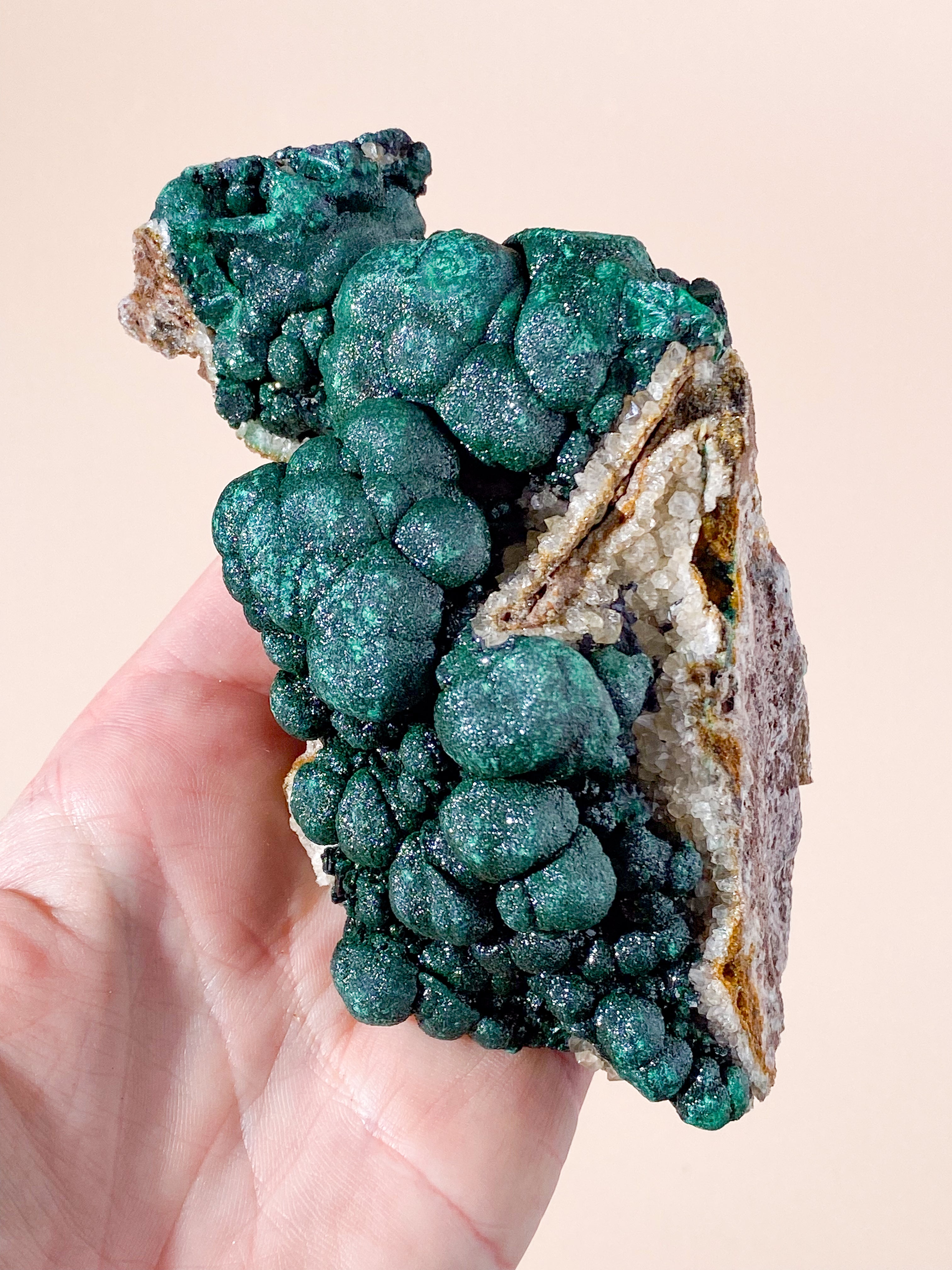 Stor boll Malakitkluster (Nr. 36)