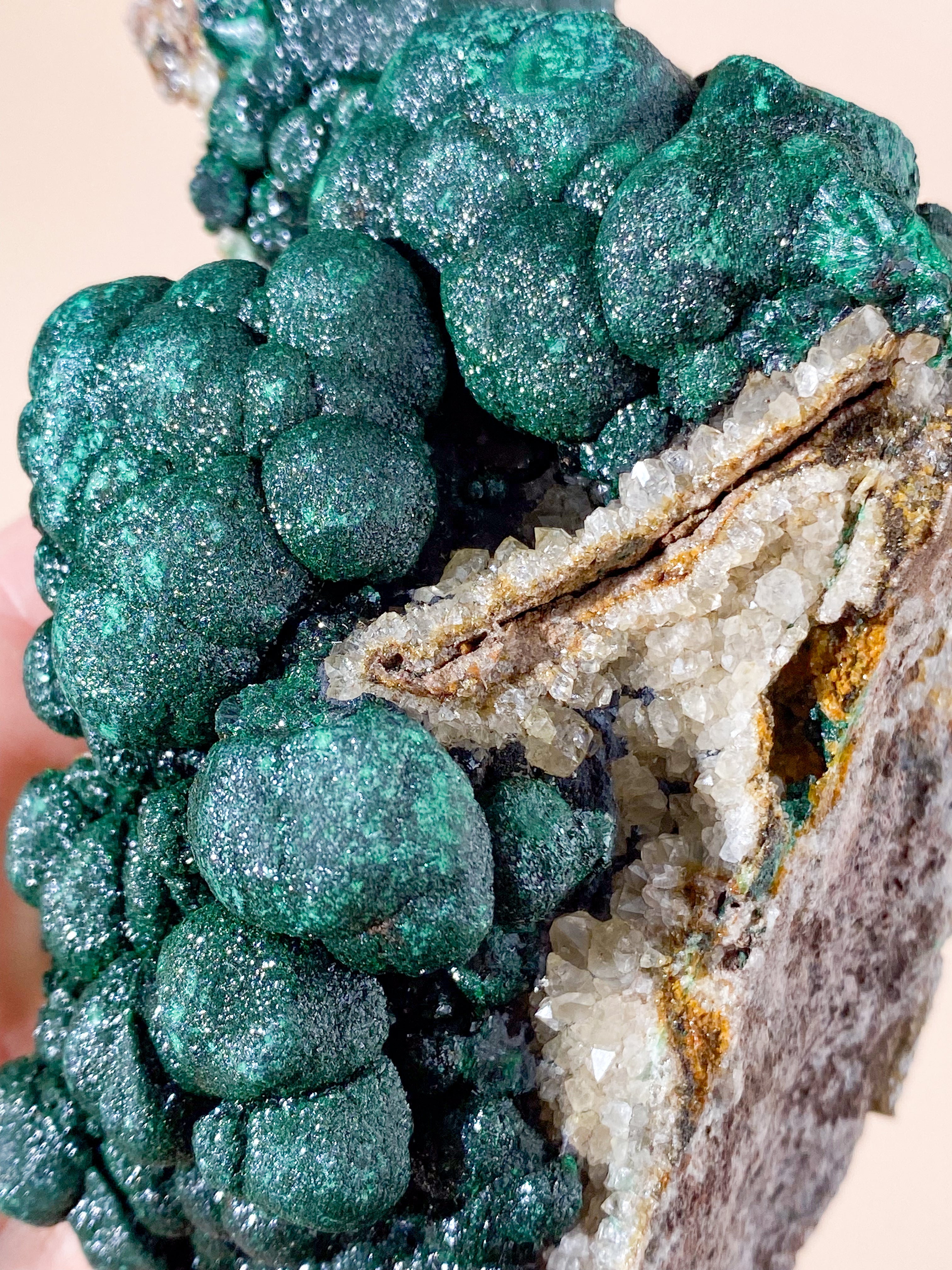 Stor boll Malakitkluster (Nr. 36)