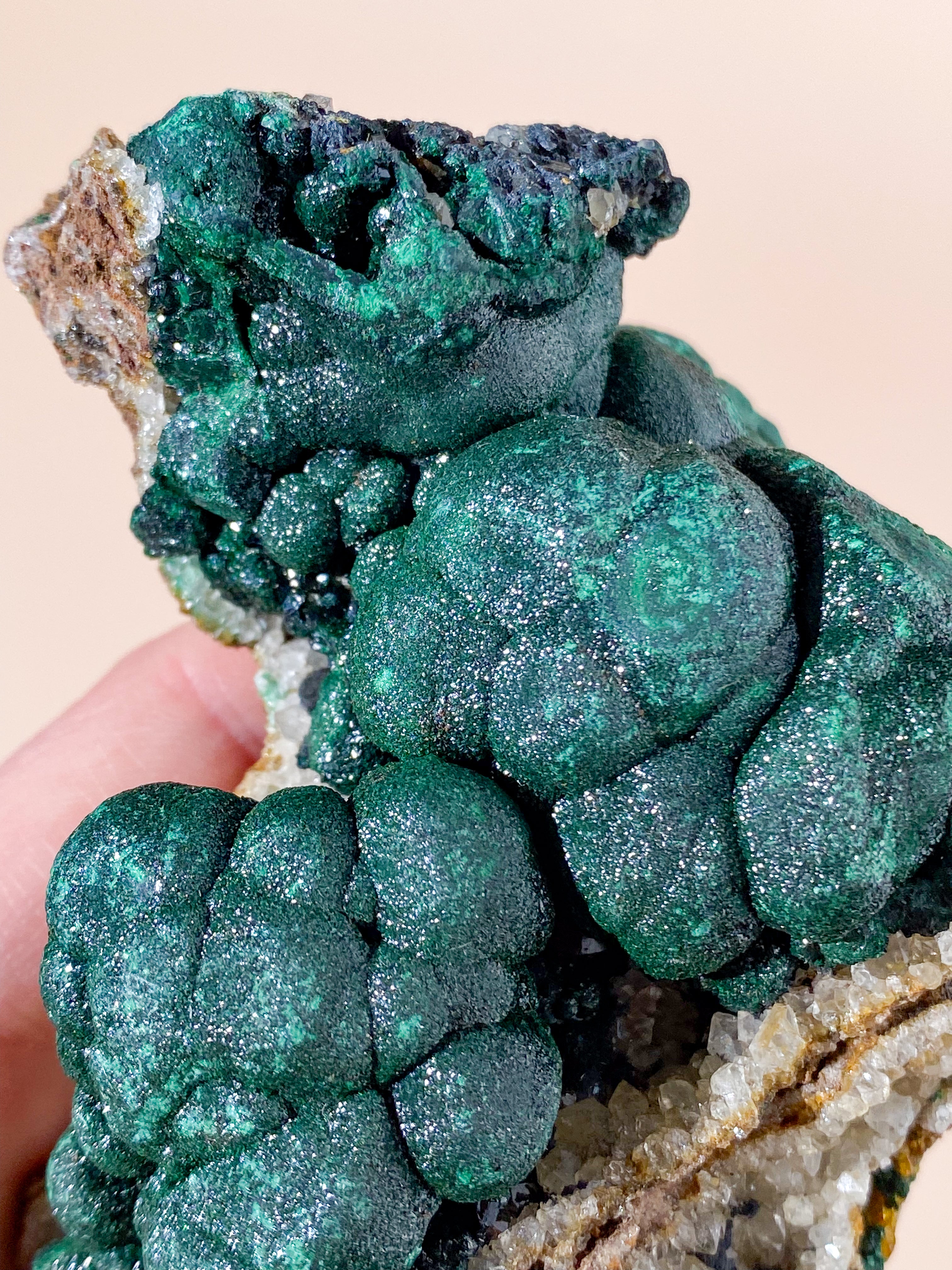 Stor boll Malakitkluster (Nr. 36)