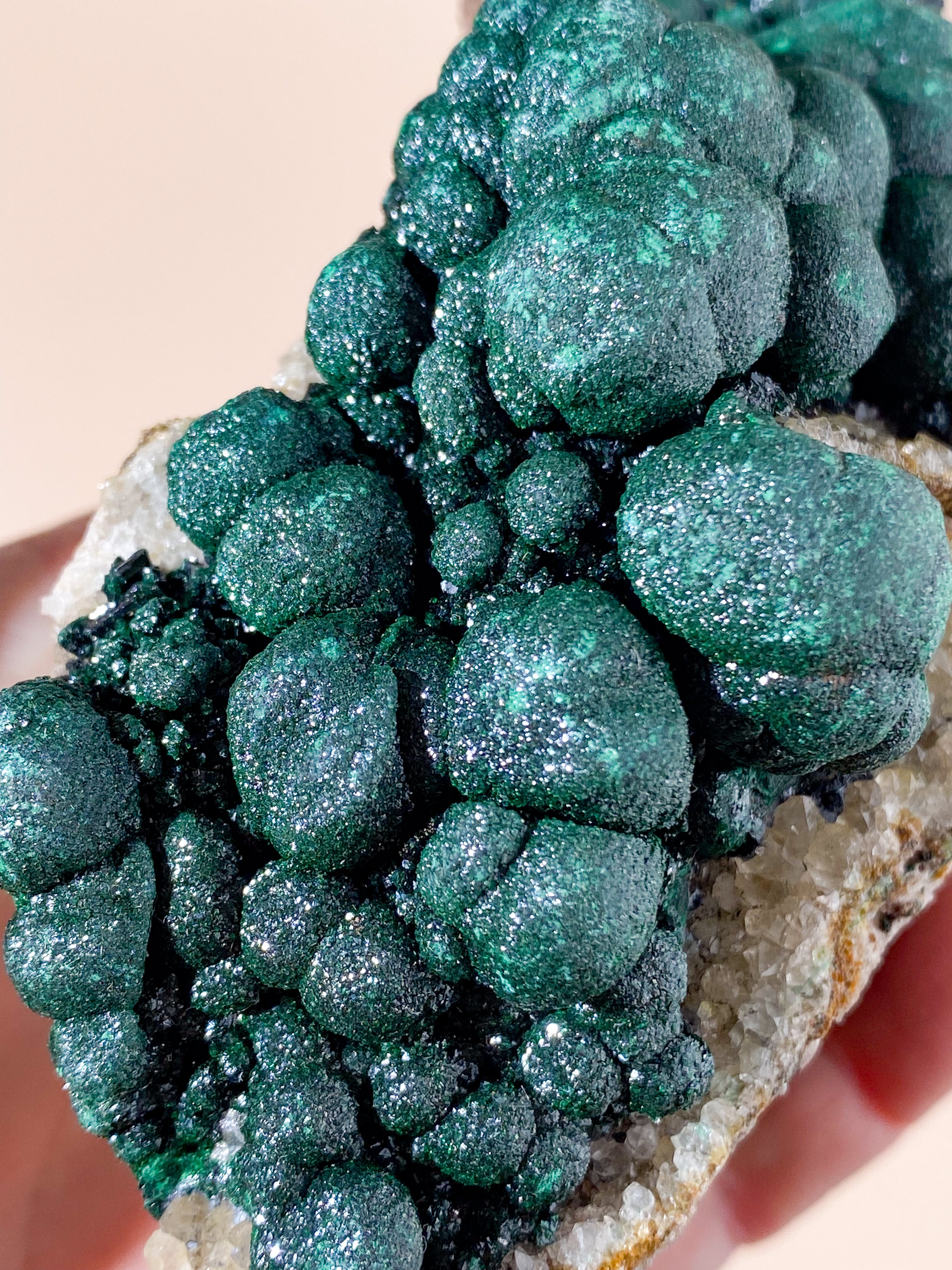 Stor boll Malakitkluster (Nr. 36)