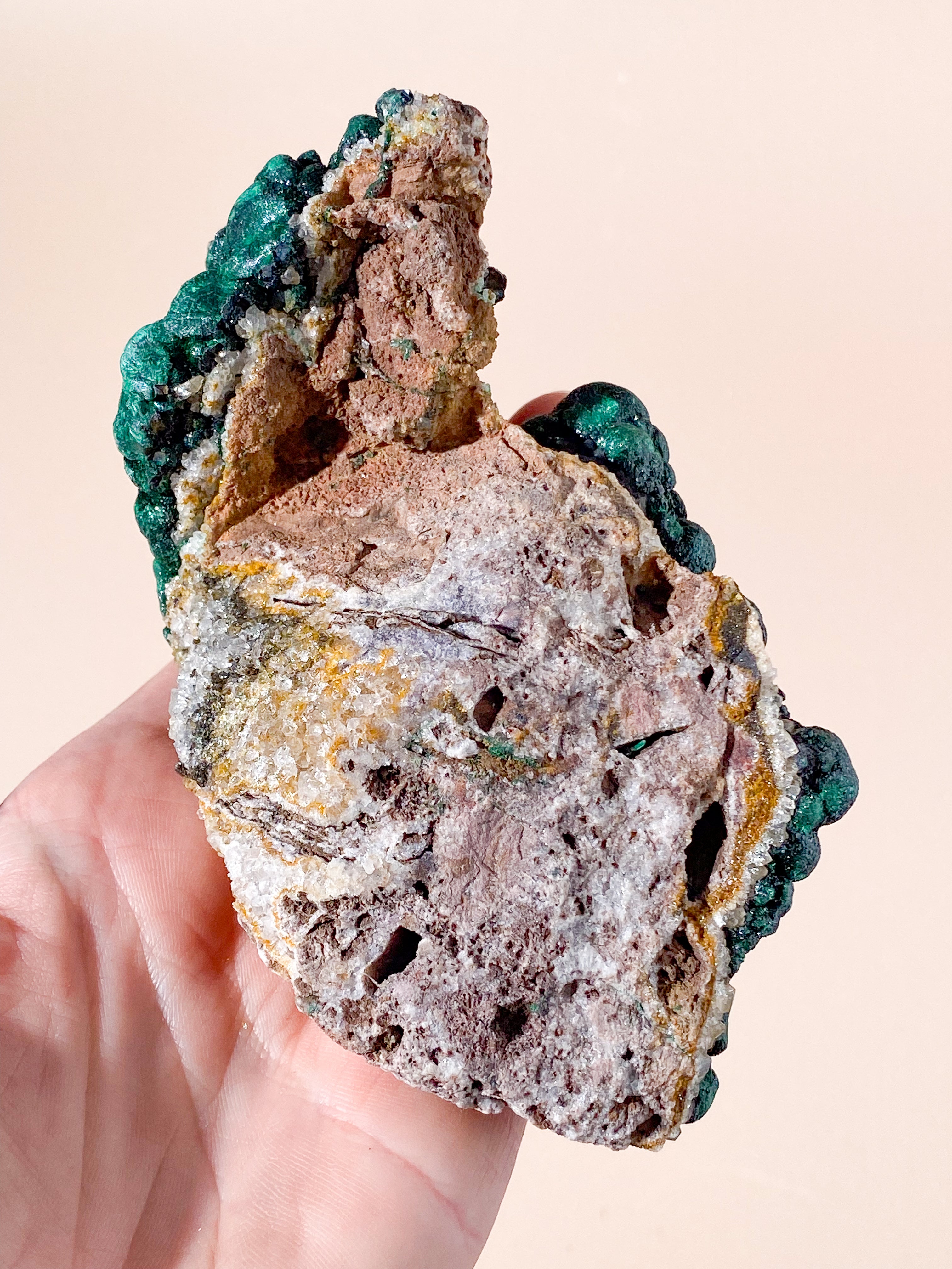 Stor boll Malakitkluster (Nr. 36)