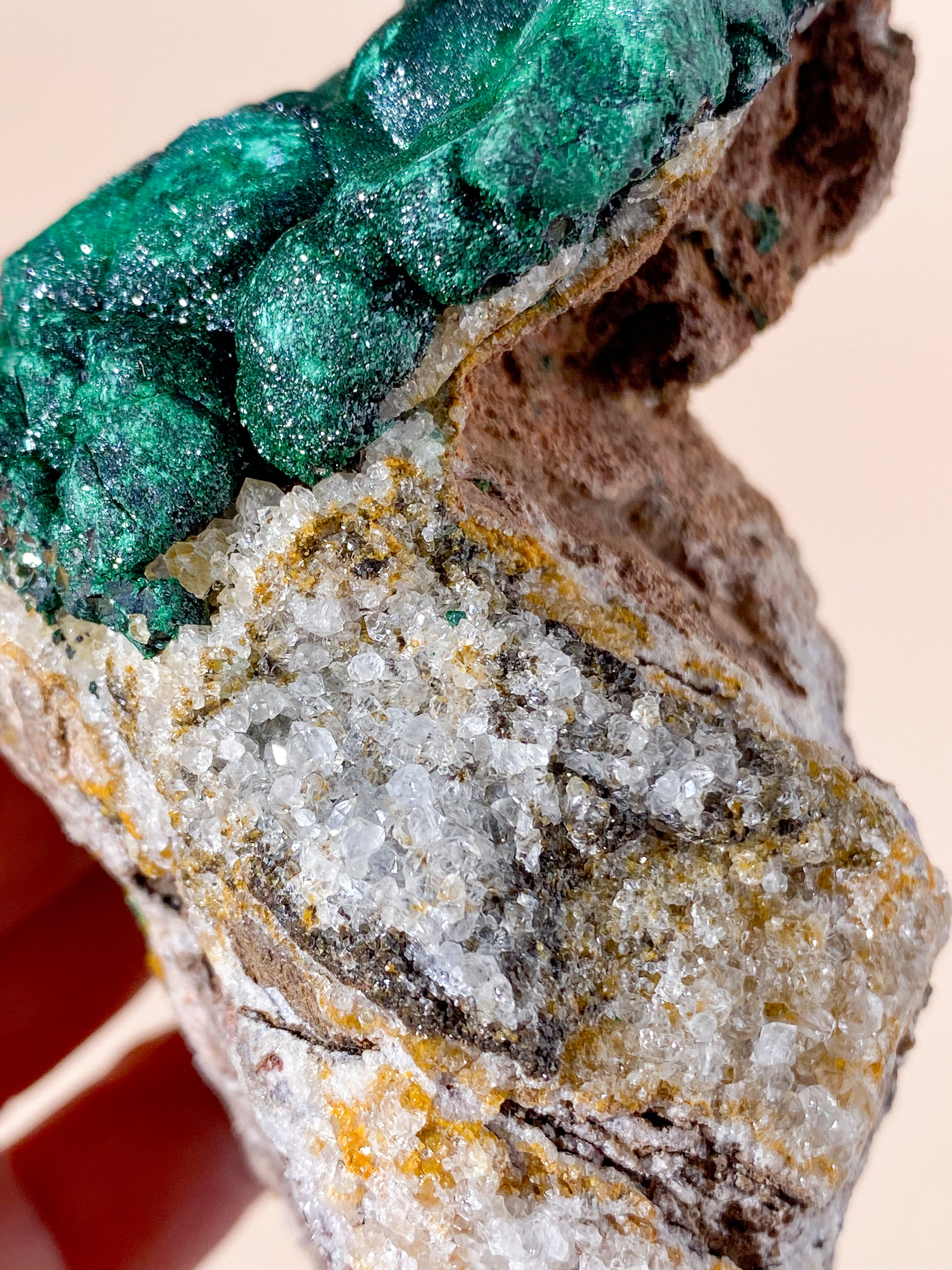 Stor boll Malakitkluster (Nr. 36)