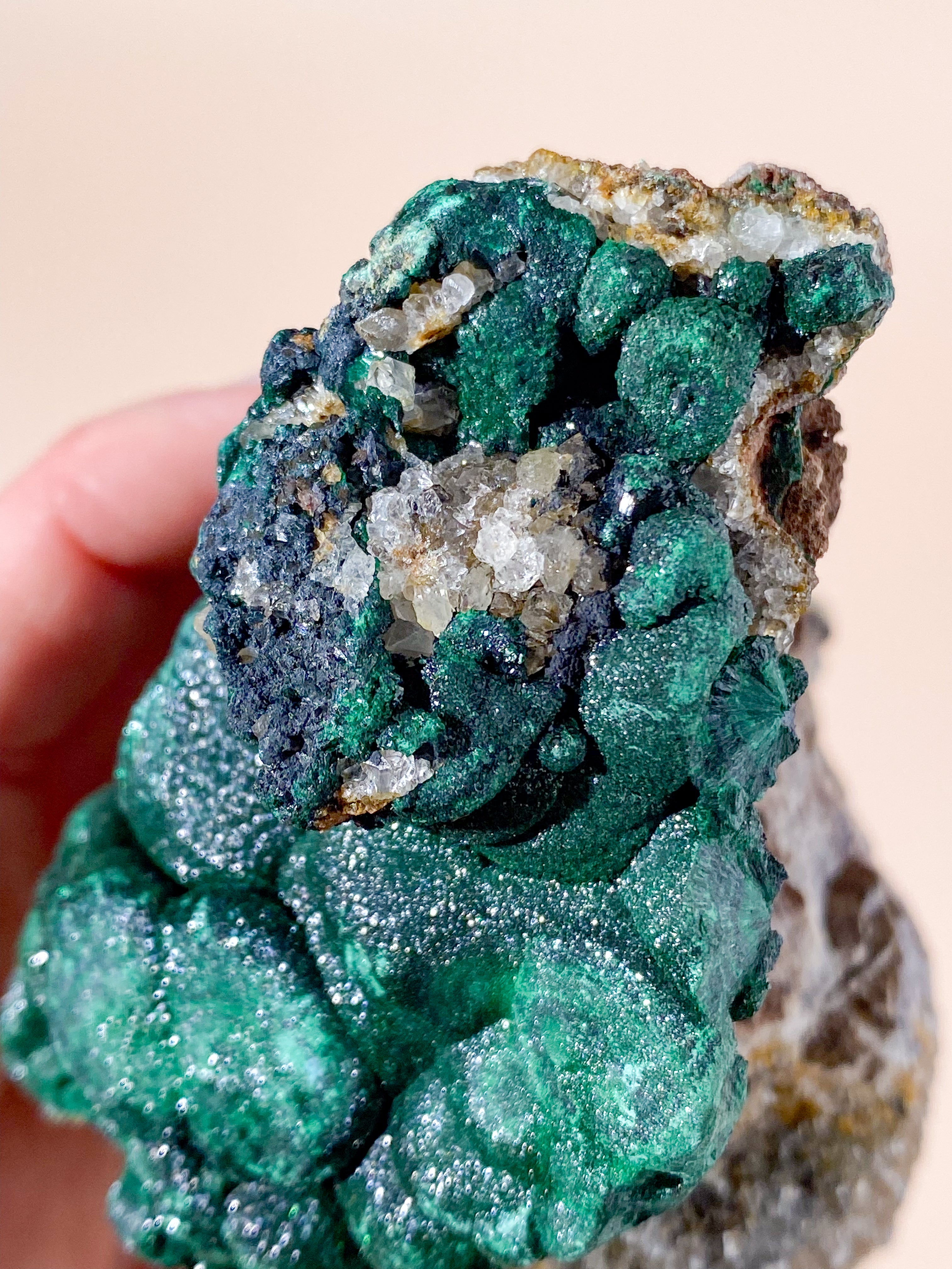 Stor boll Malakitkluster (Nr. 36)