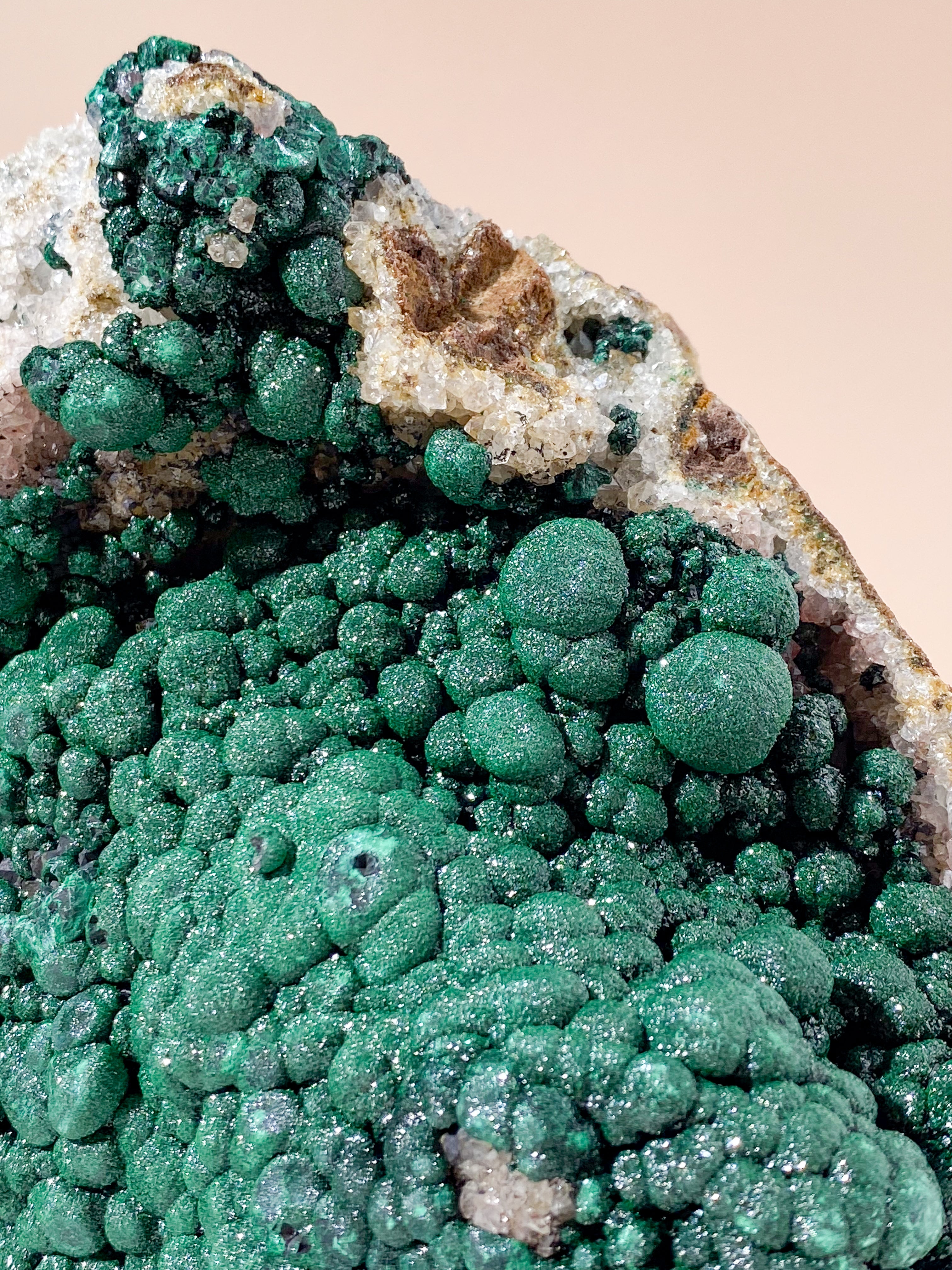 Stor klot malakitkluster (nr. 37)