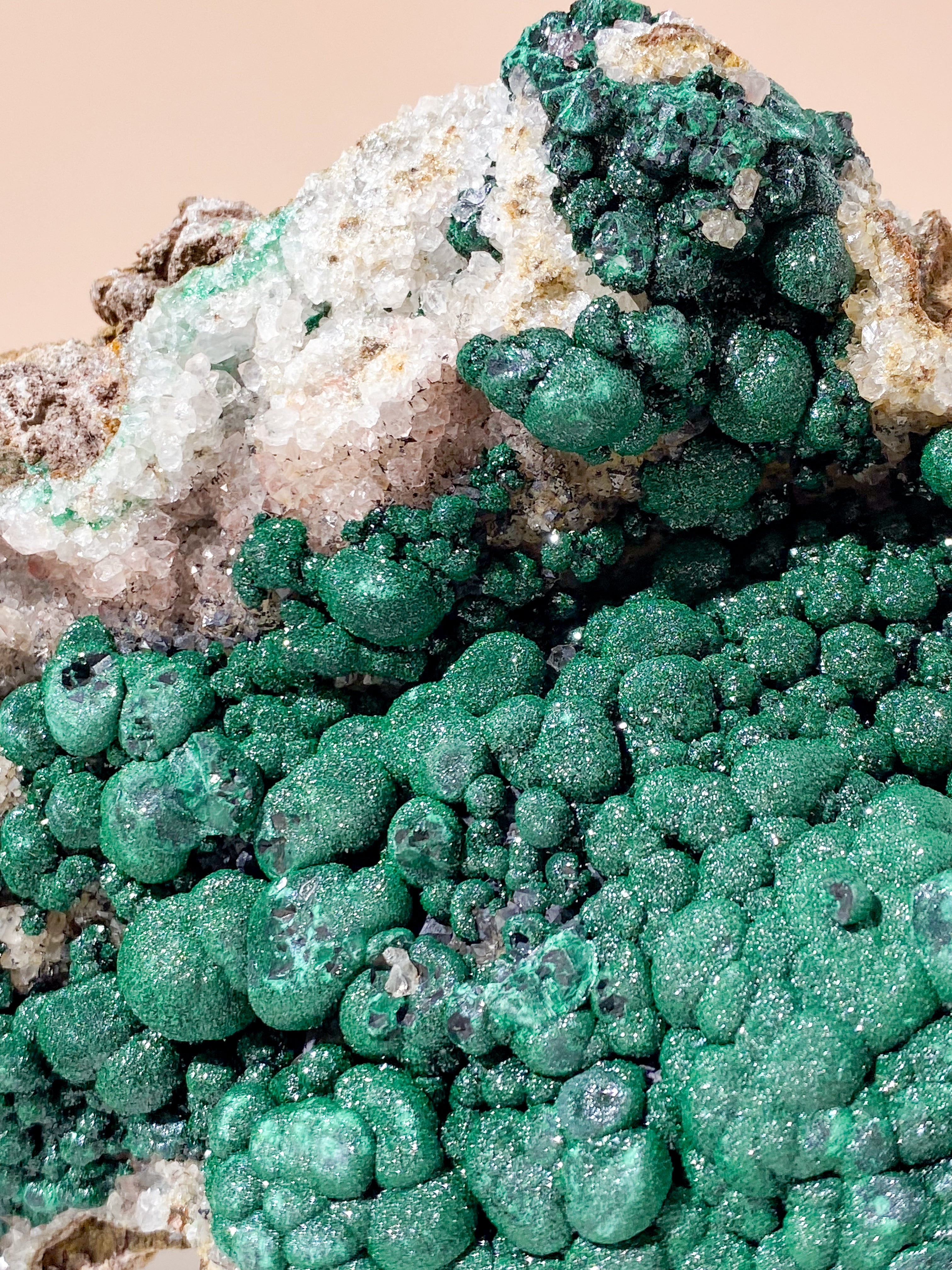 Stor klot malakitkluster (nr. 37)