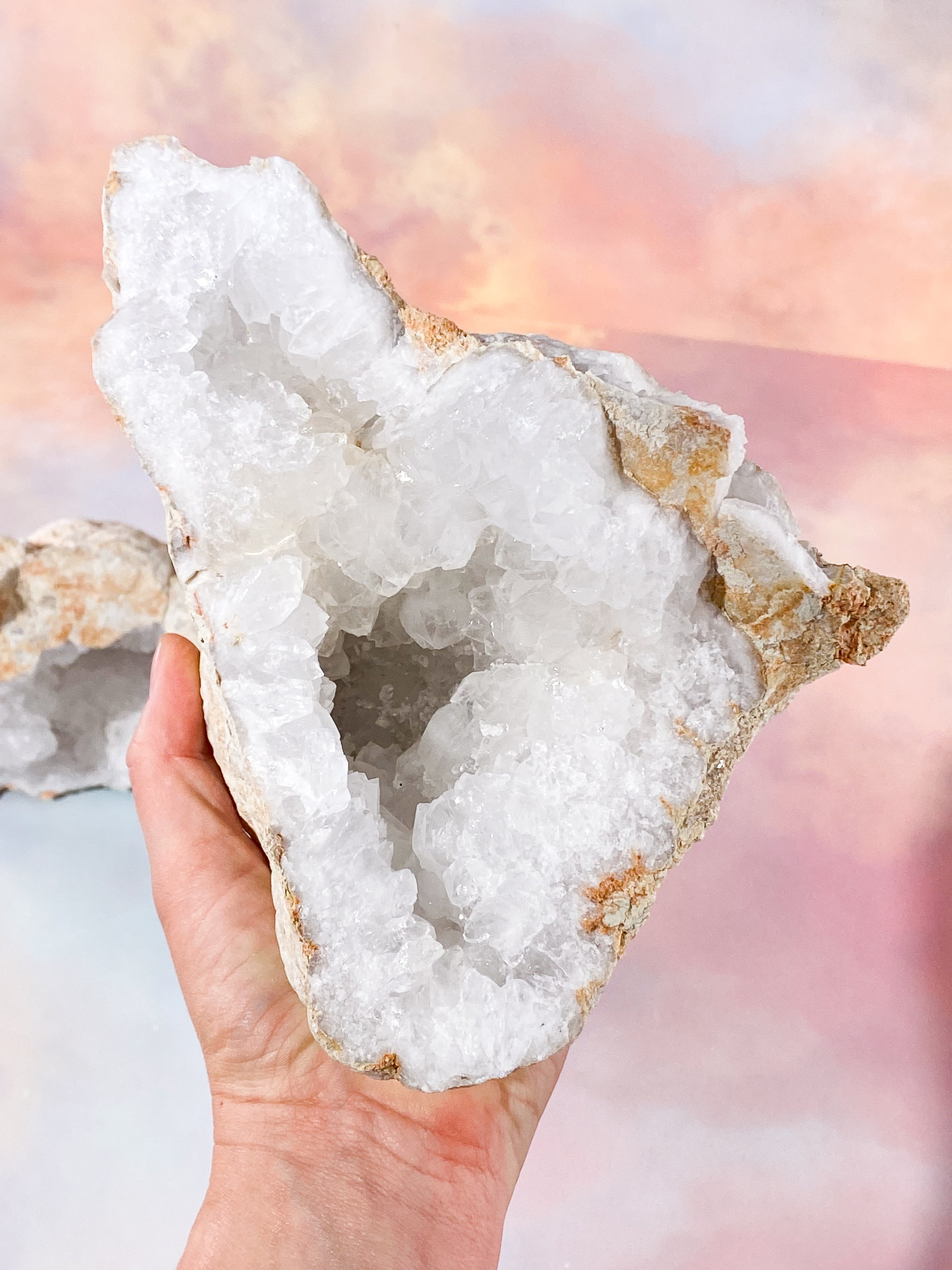 XL Bjergkrystal Geode Sæt - 4,1 kg (Nr. 17)