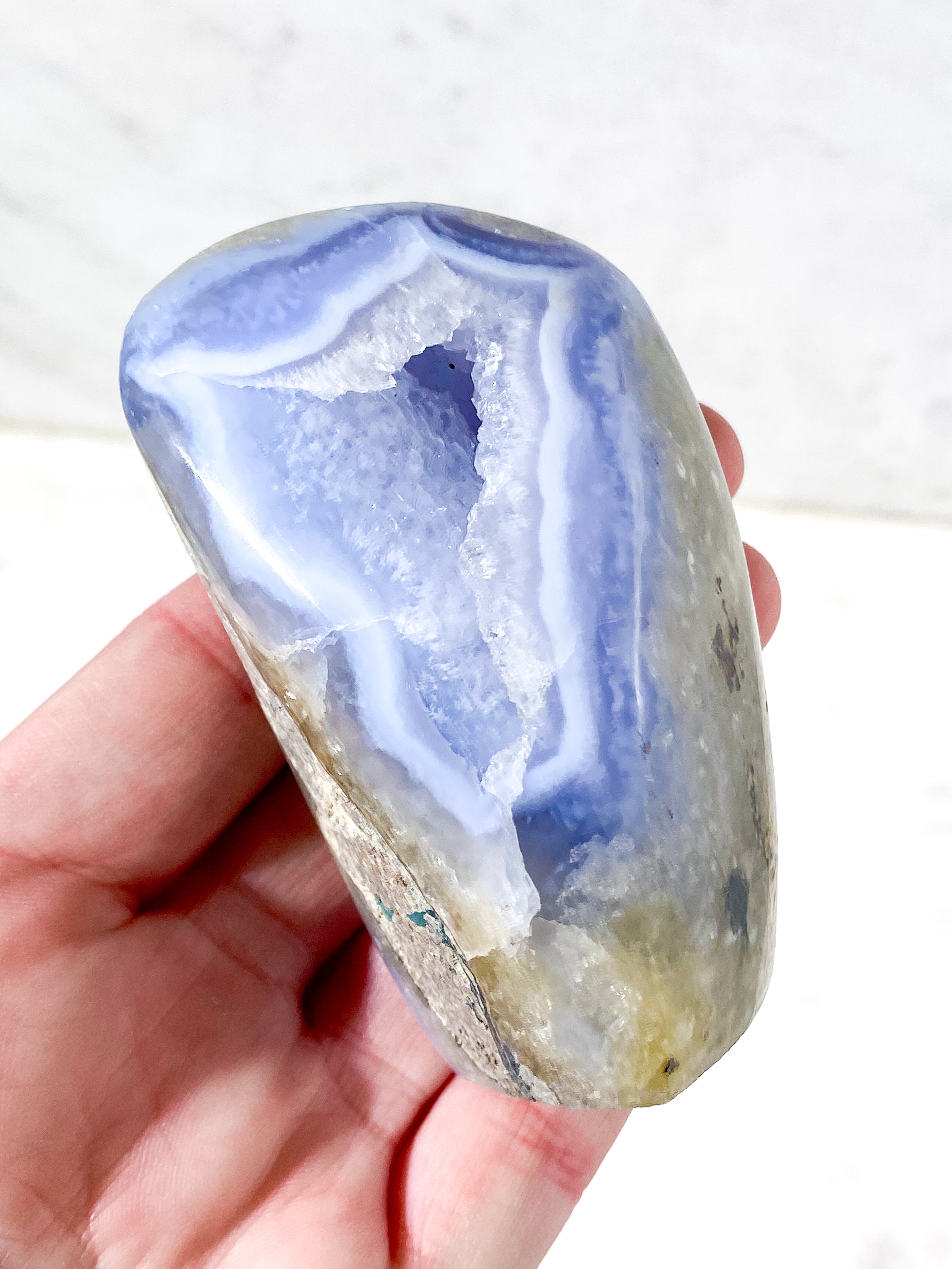 Druzy Blonde Agat Stående (Nr. 2)
