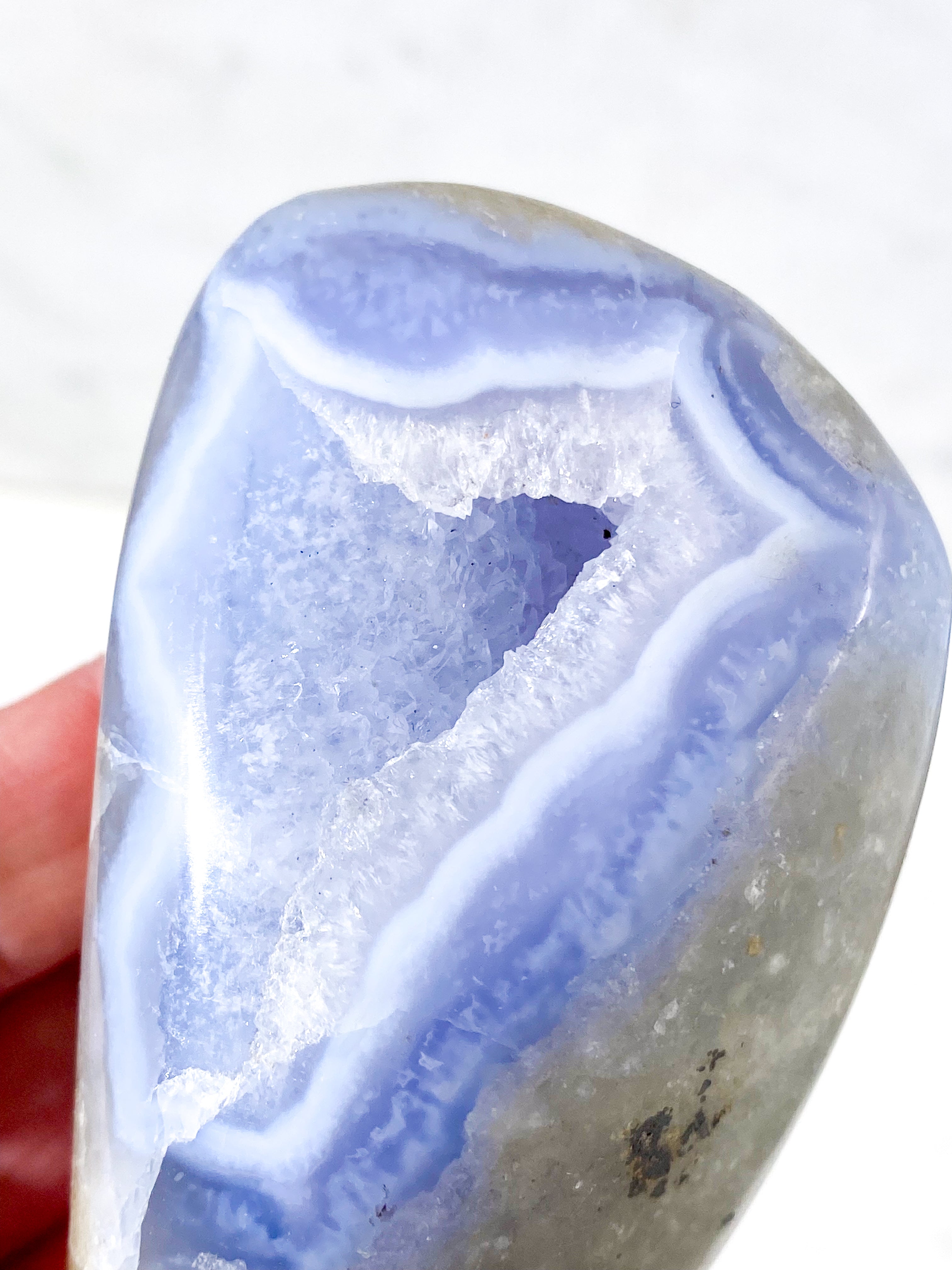 Druzy Blonde Agat Stående (Nr. 2)