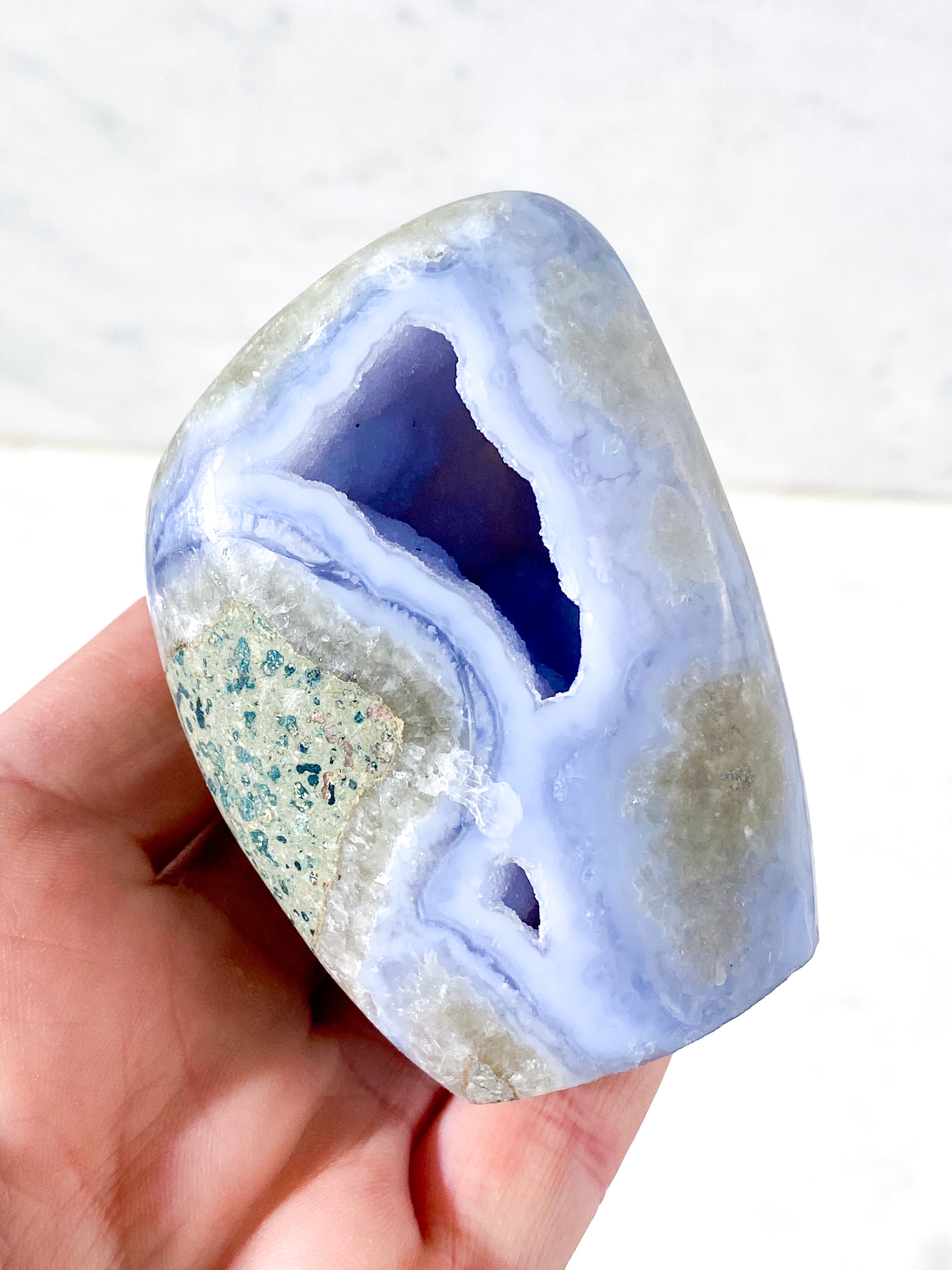 Druzy Blonde Agat Stående (Nr. 3)