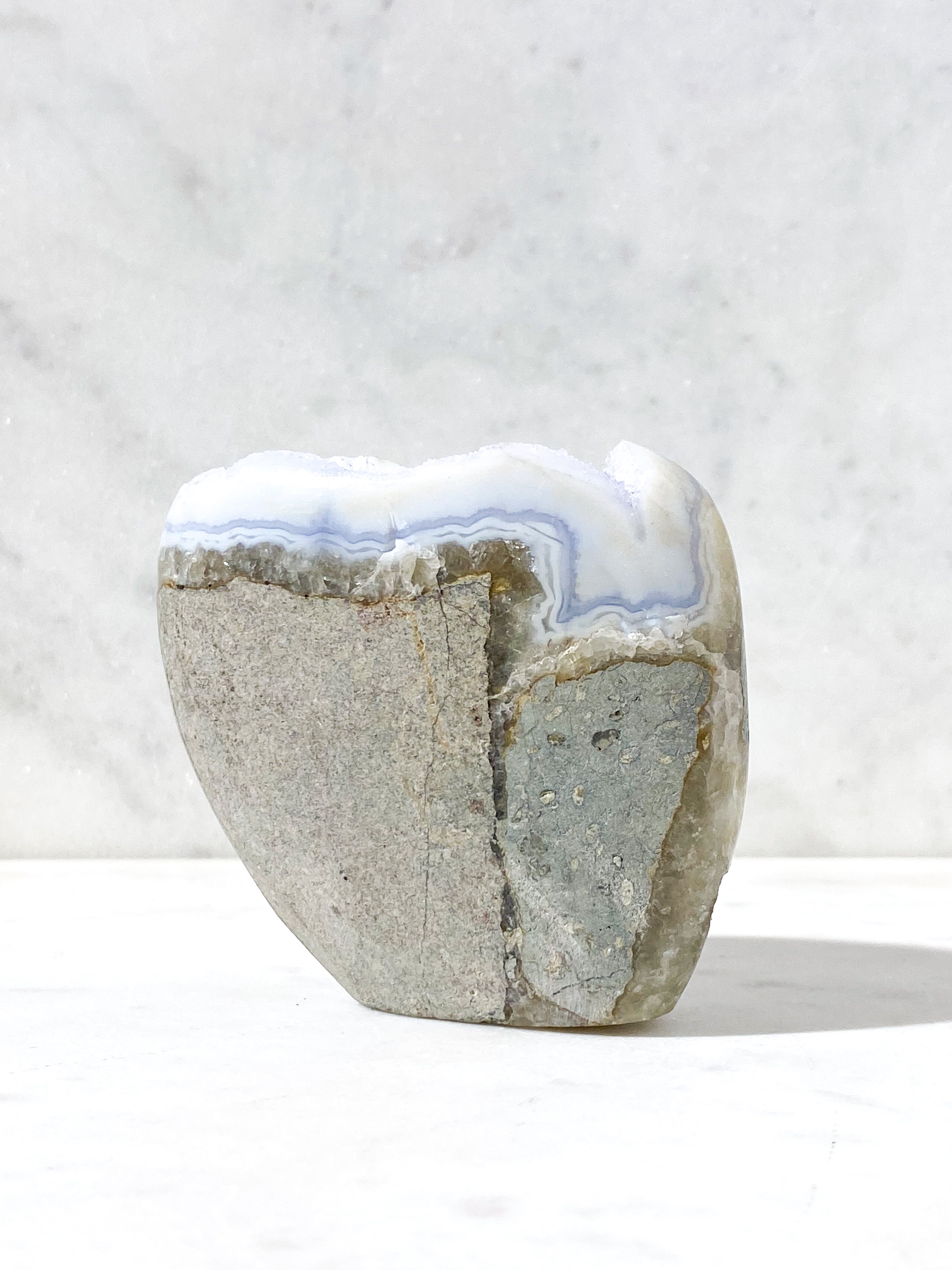 Druzy Blonde Agat Stående (Nr. 4)