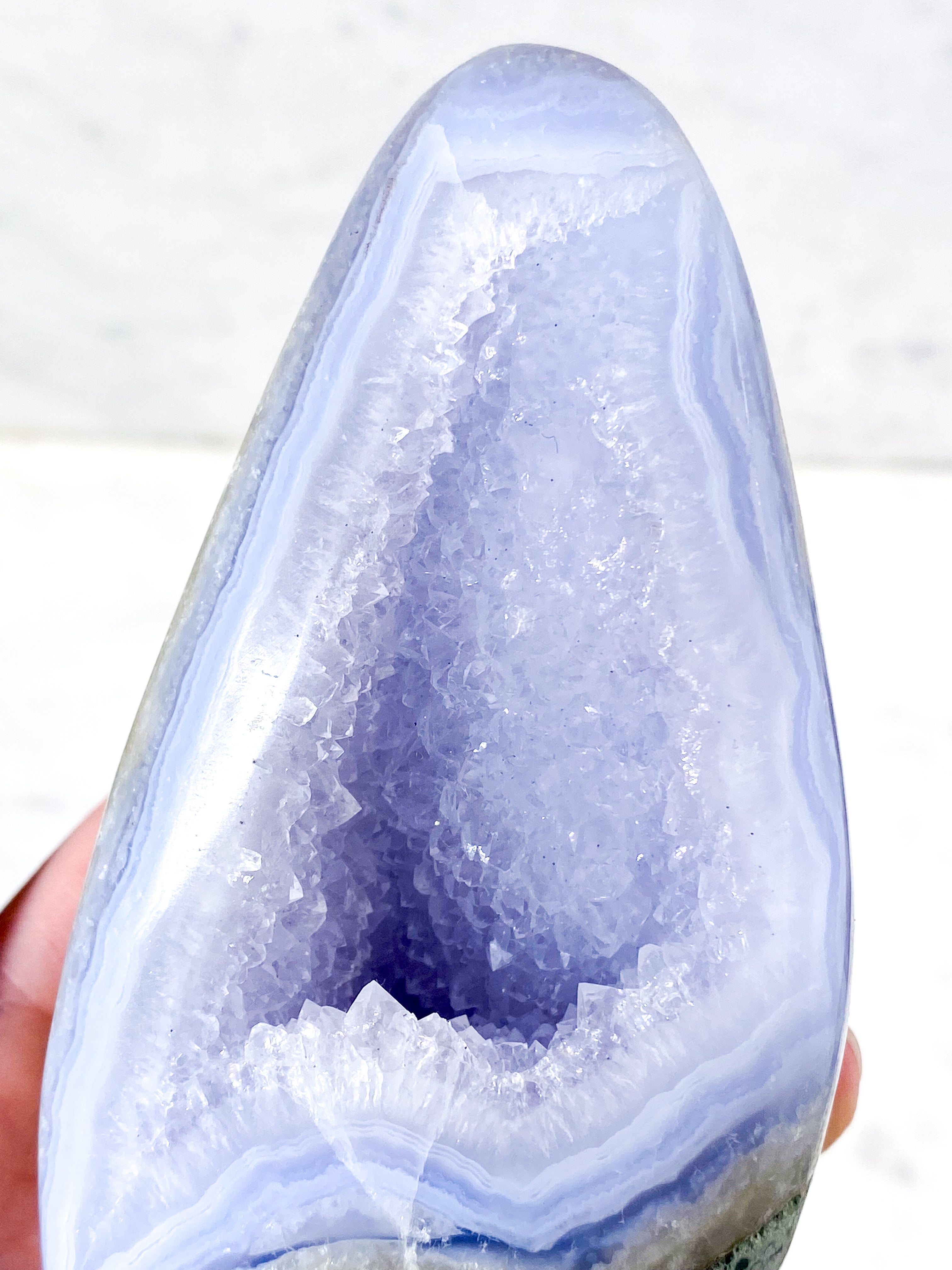 Druzy Blonde Agat Stående (Nr. 5)