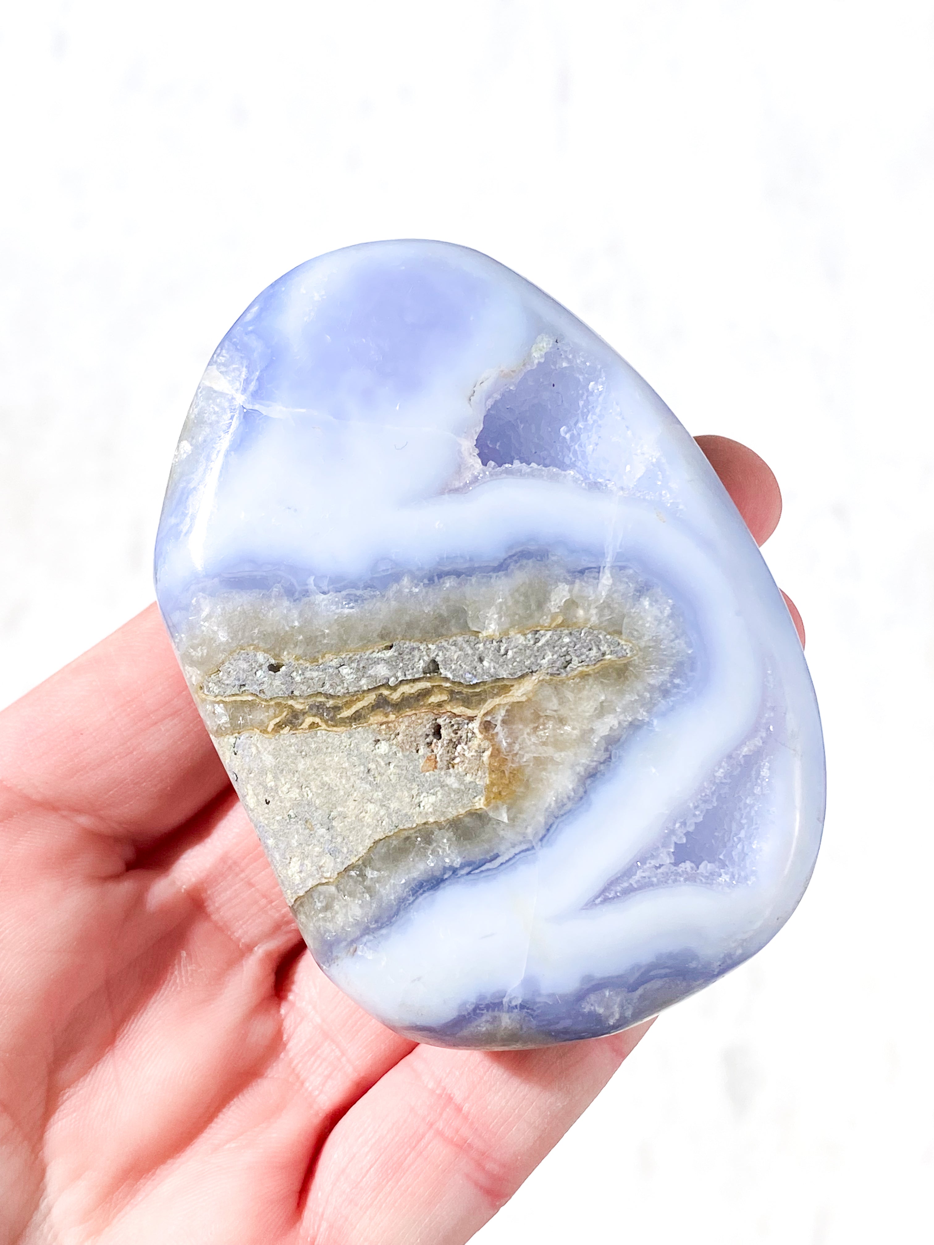 Druzy Poleret Blonde Agat (Nr. 6)