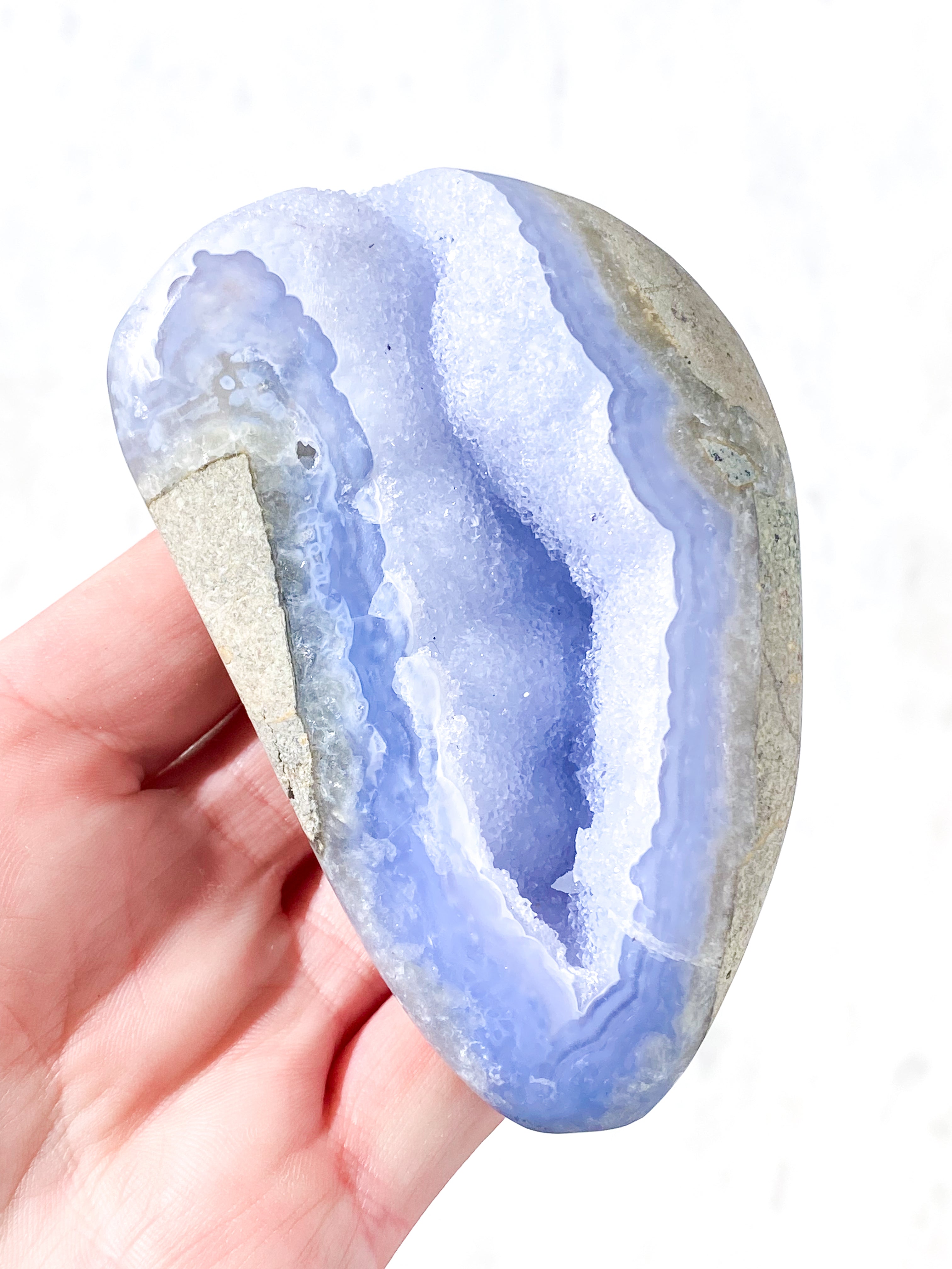 Druzy Poleret Blonde Agat (Nr. 8)