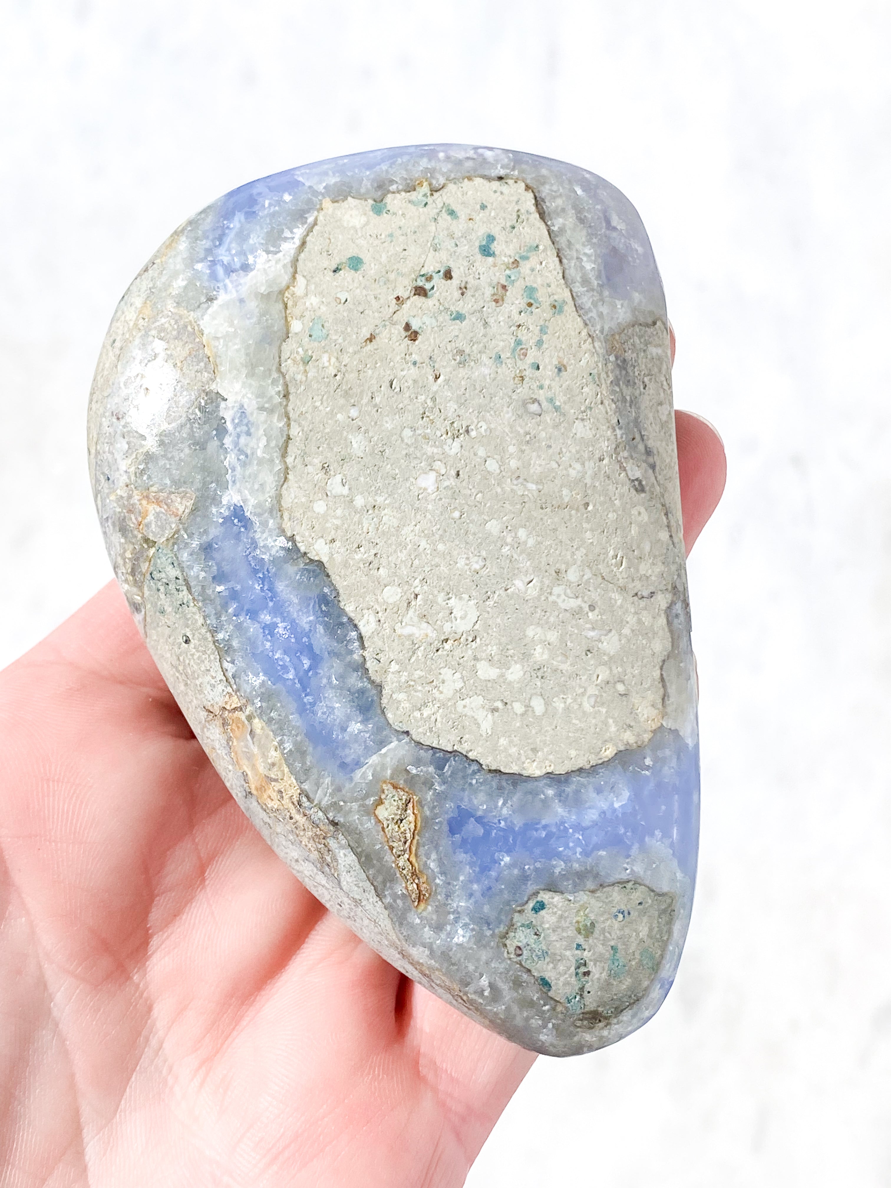 Druzy Poleret Blonde Agat (Nr. 8)