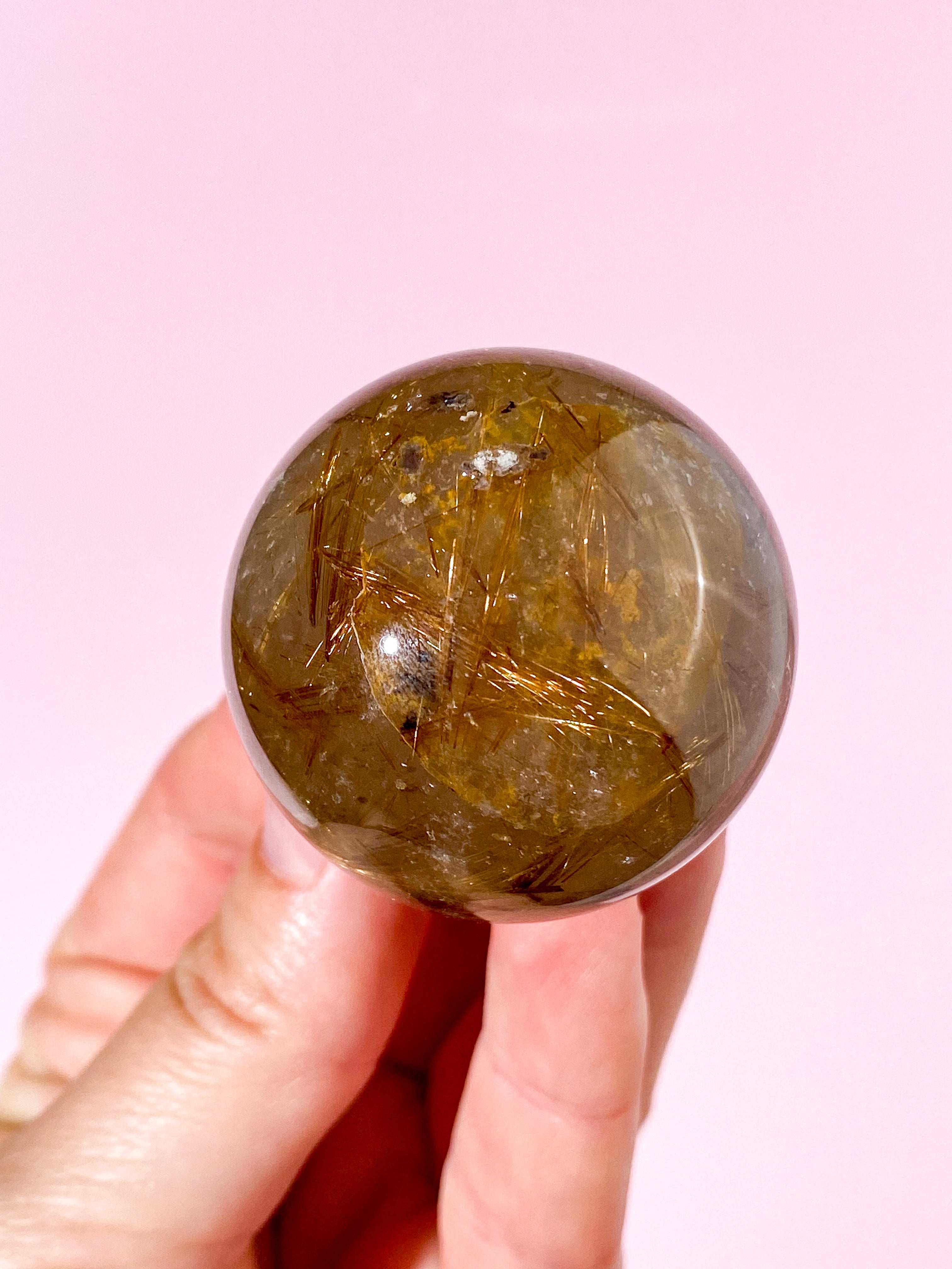 Guld Rutil Kvarts Kugle (Nr. 4)