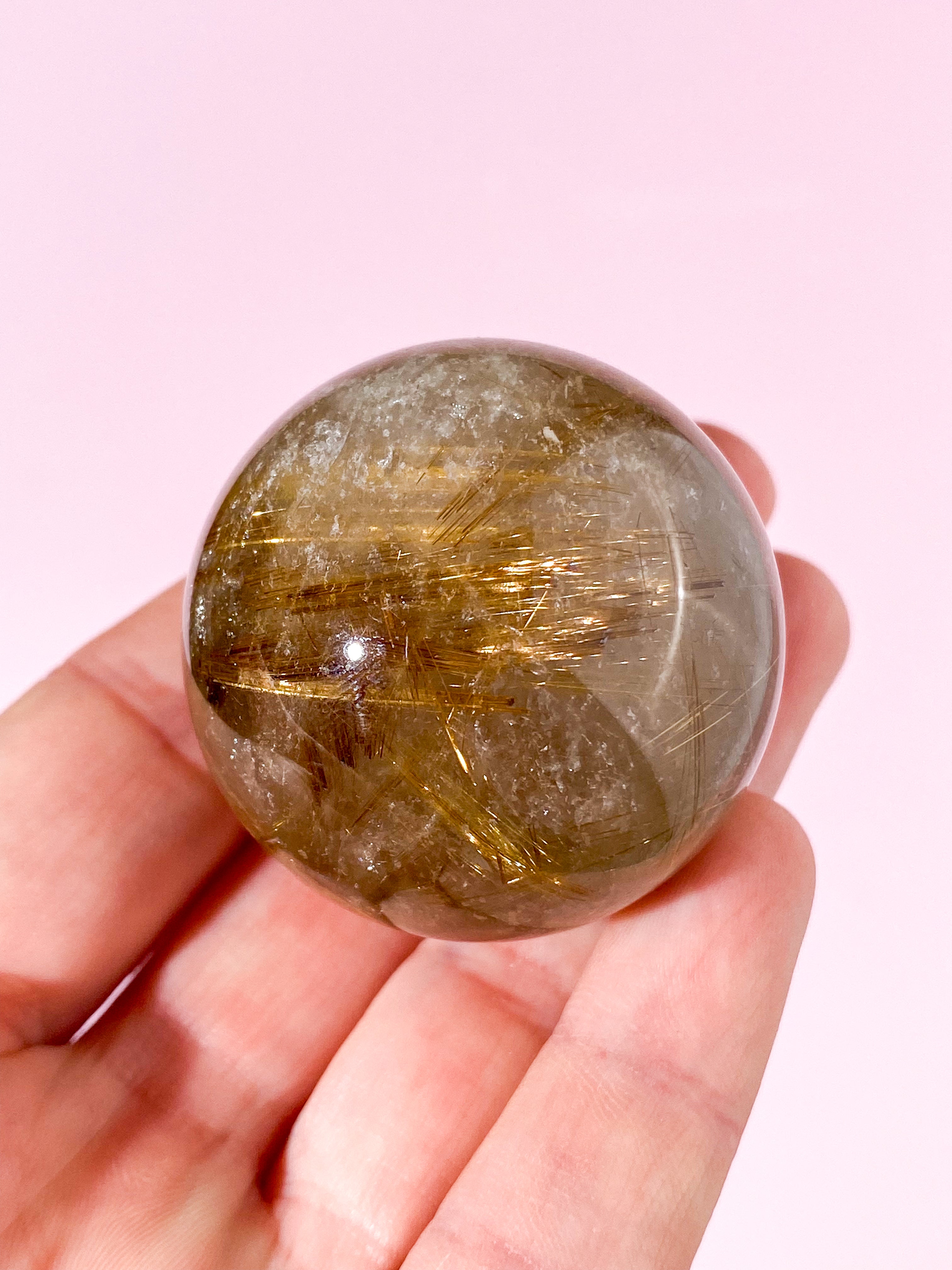 Guld Rutil Kvarts Kugle (Nr. 4)