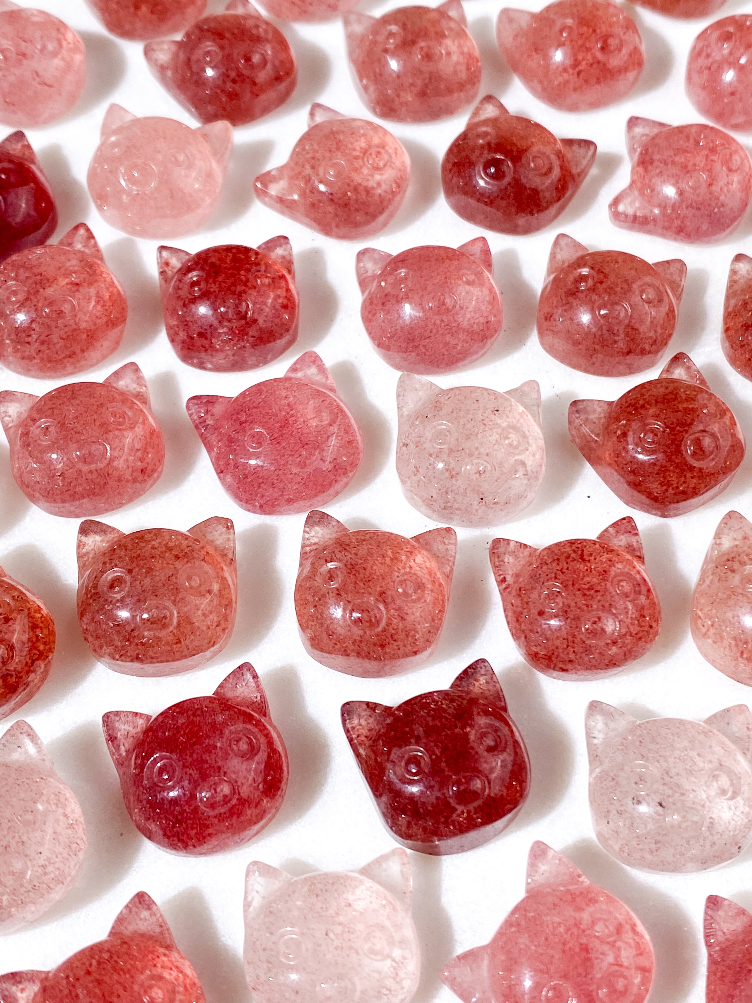 Jordbærkvarts Kattehoved