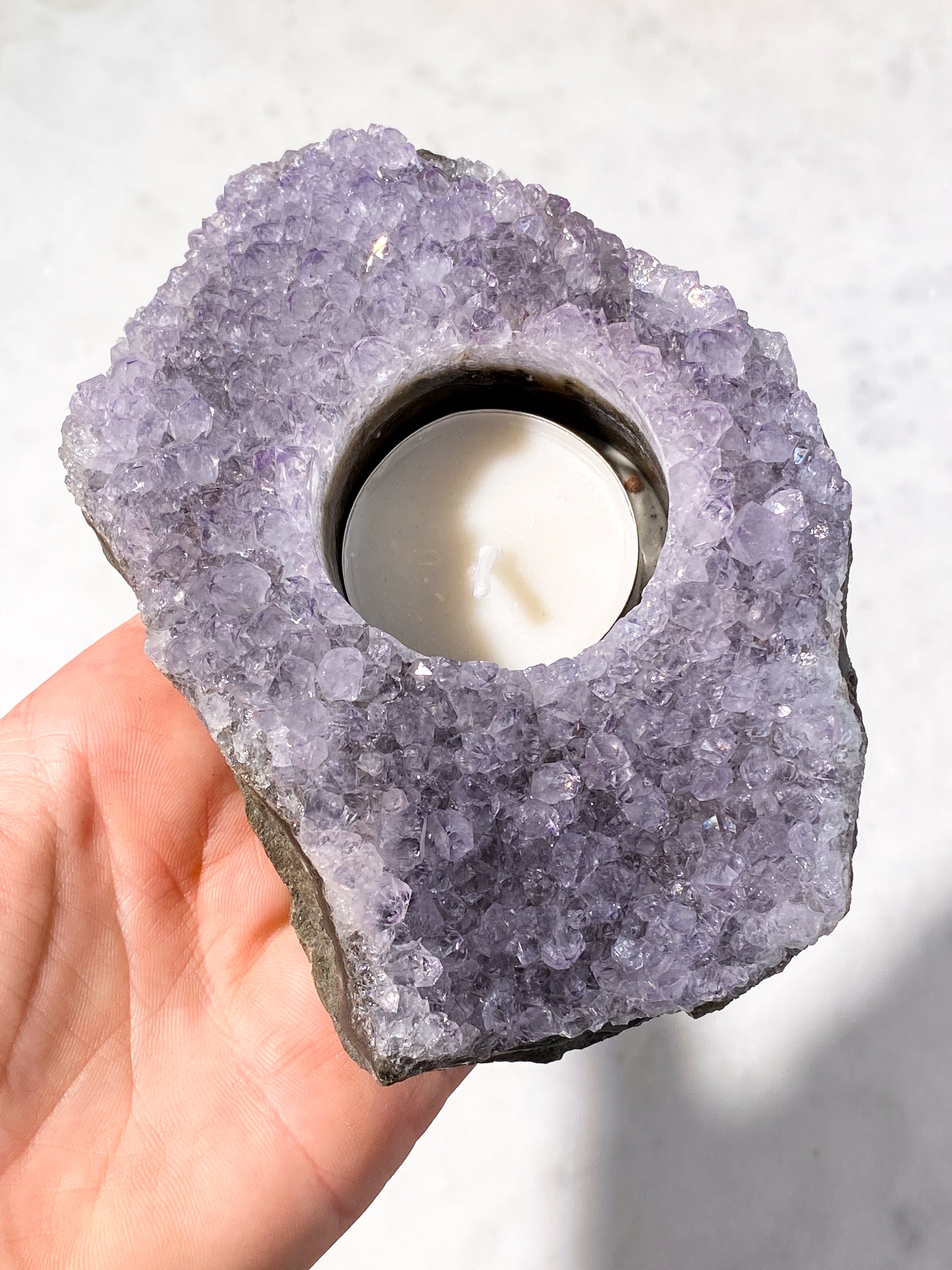 Ametyst Fyrfadsholder (Nr. 10)