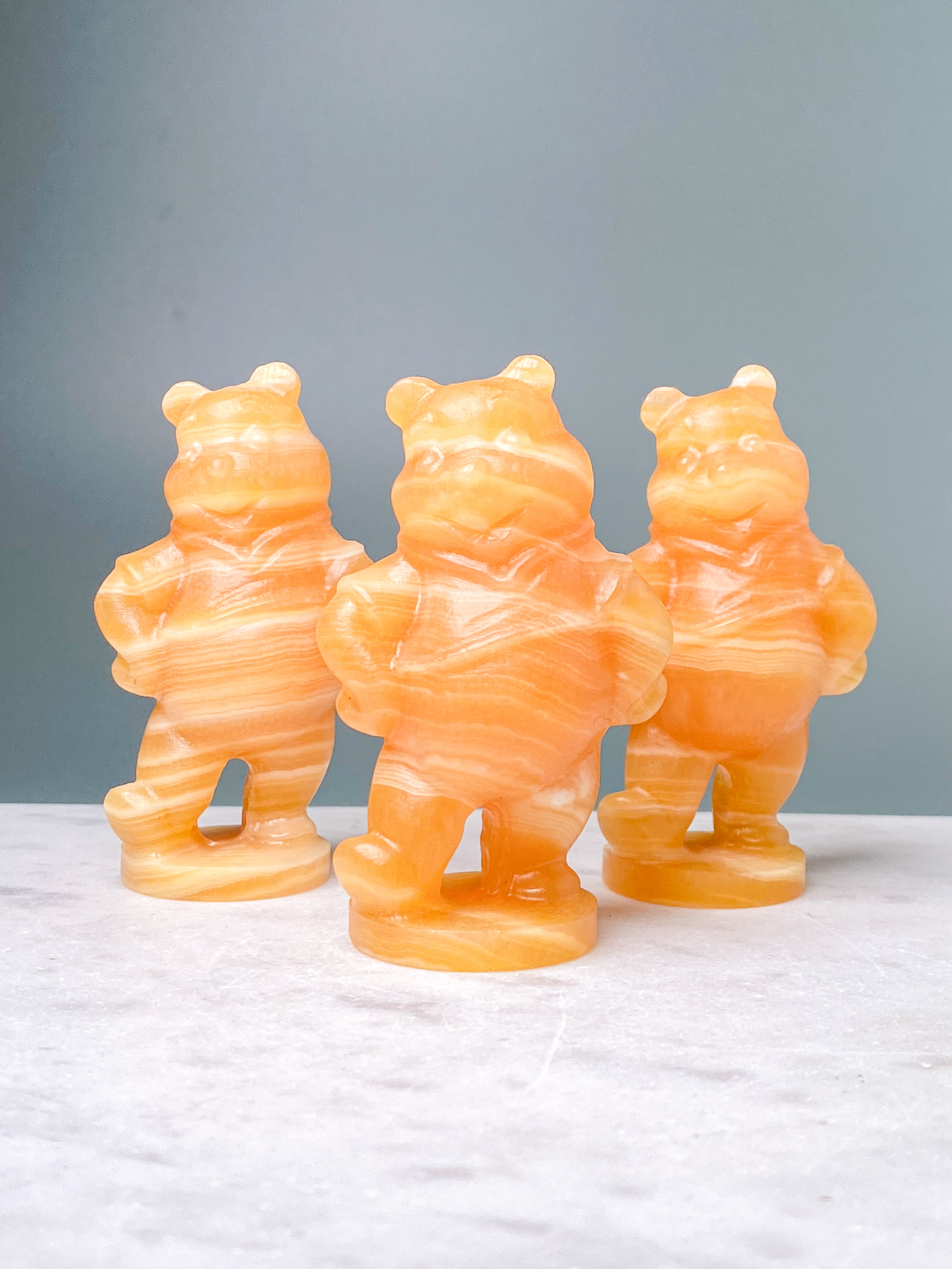 Orange Calcite Pumpkin w. Ribbon