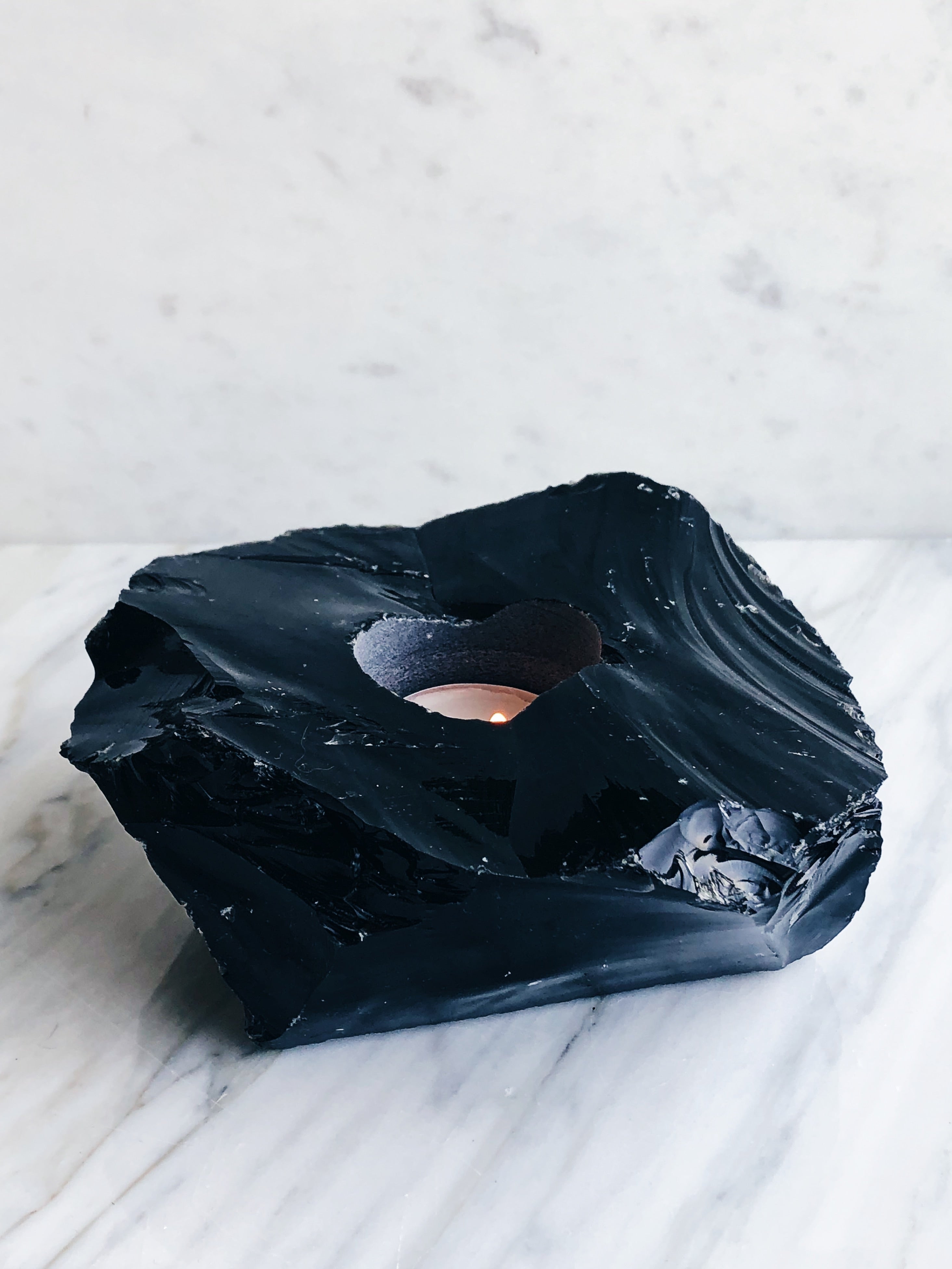 Obsidian Fyrfadsholder