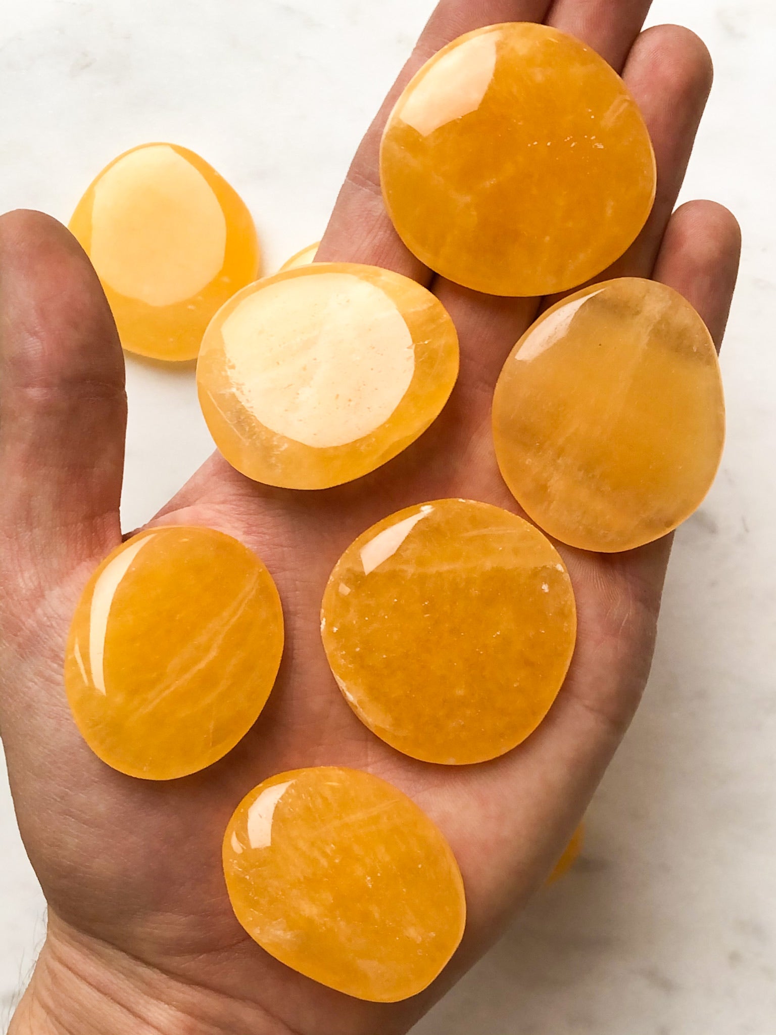 Orange Calcit Pocket Stone