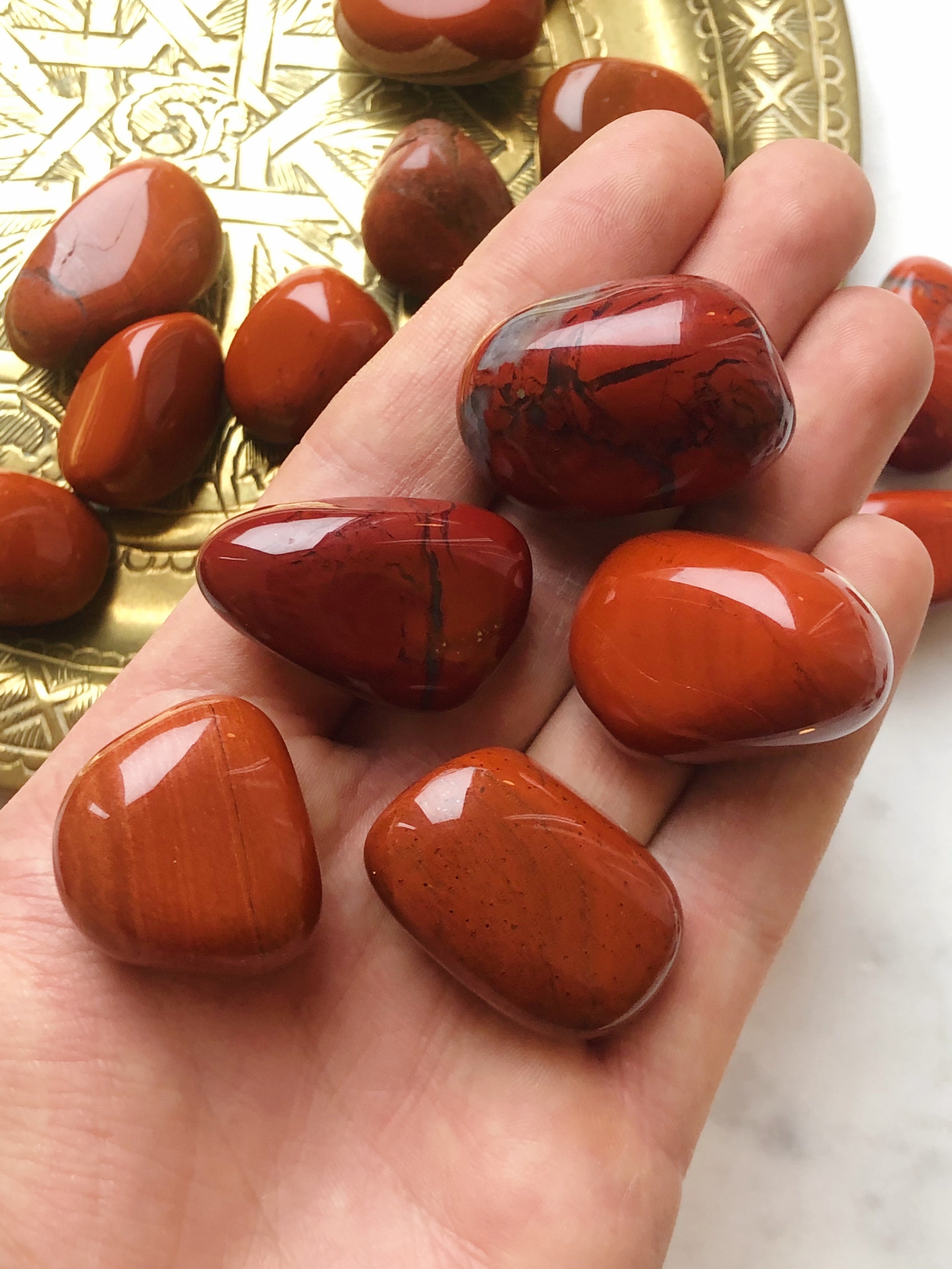 Röd Jaspis Pocket Stone
